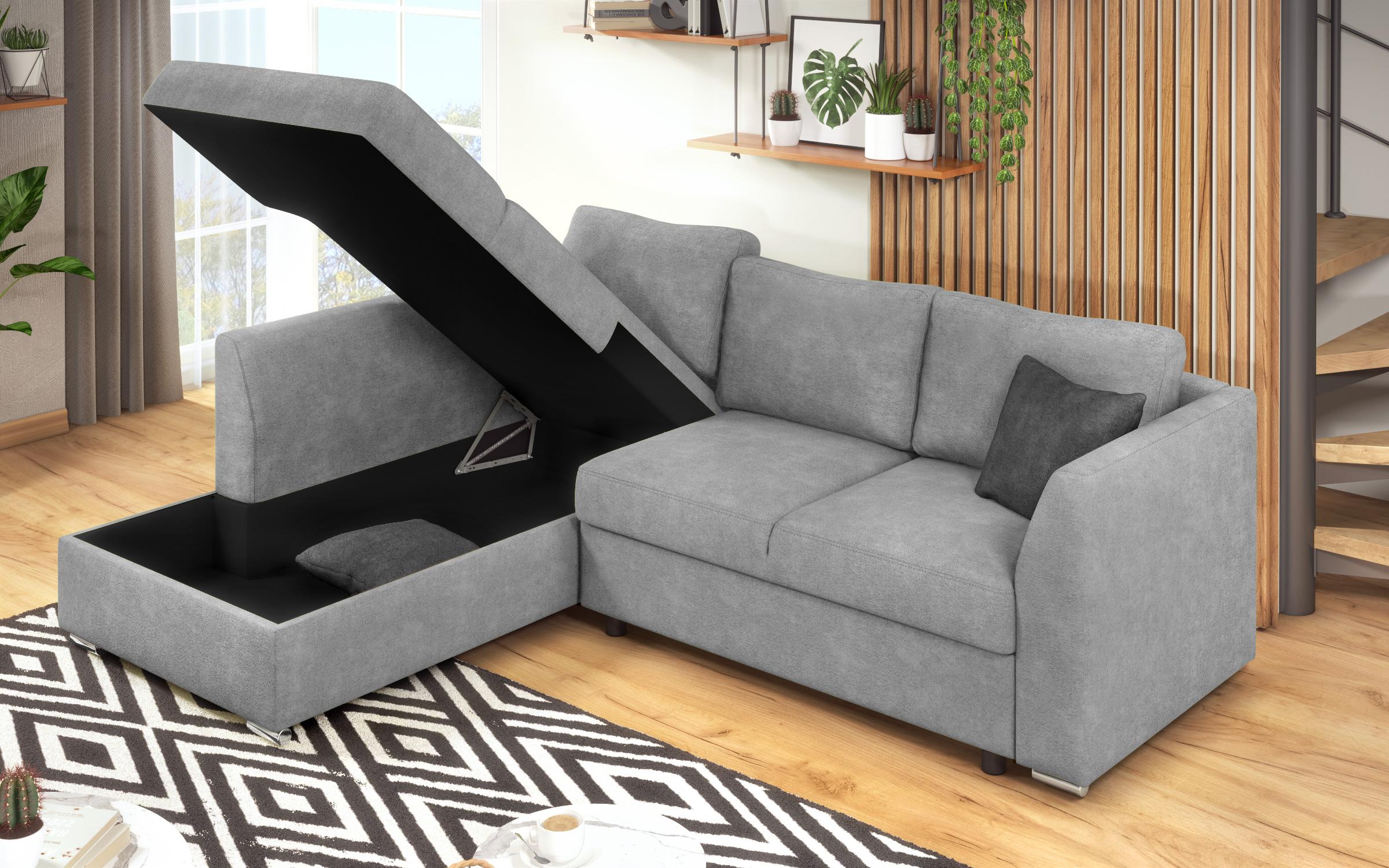 Extendable corner sofa Toscana S, light grey + dark grey  7
