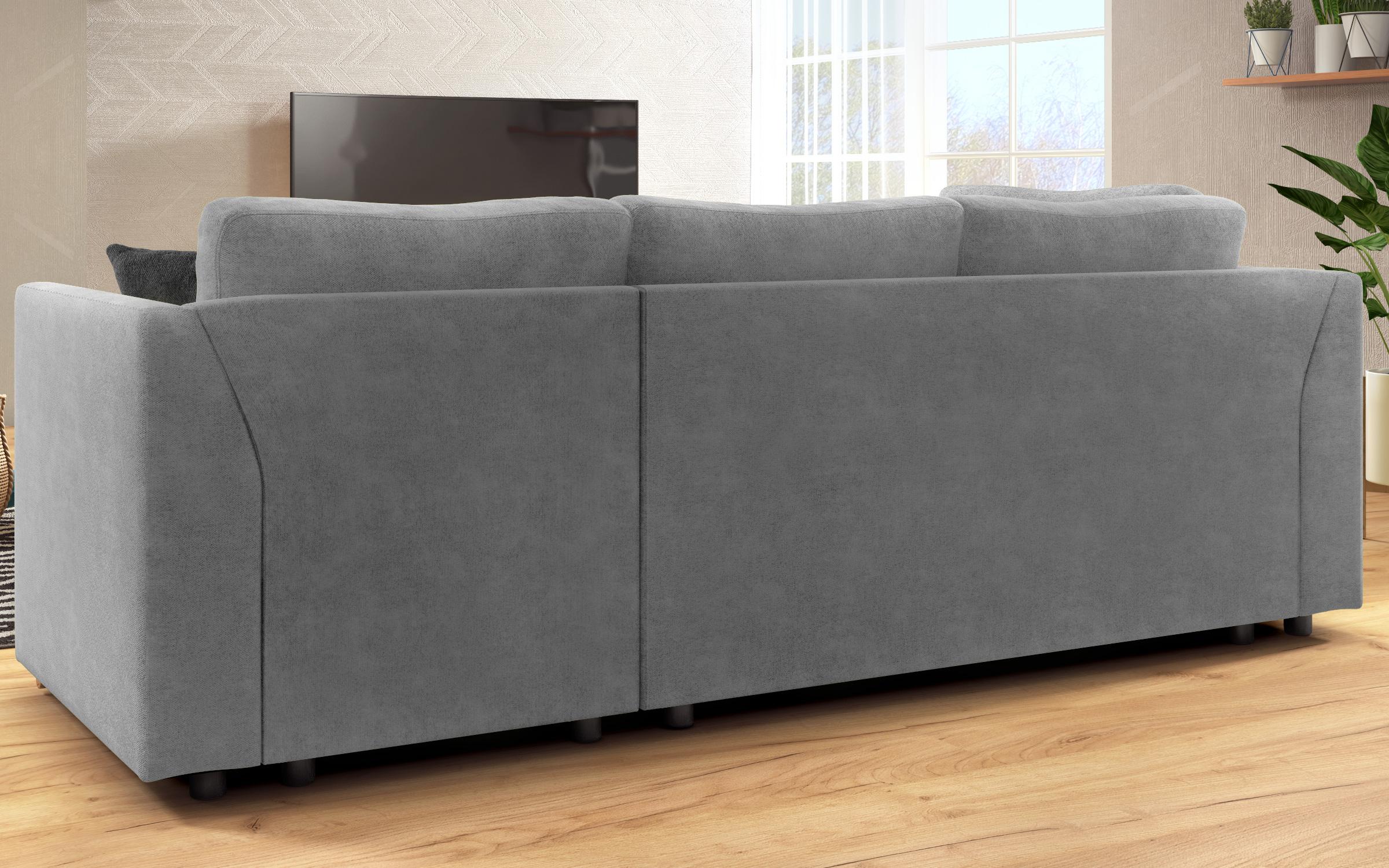 Extendable corner sofa Toscana S, light grey + dark grey  8