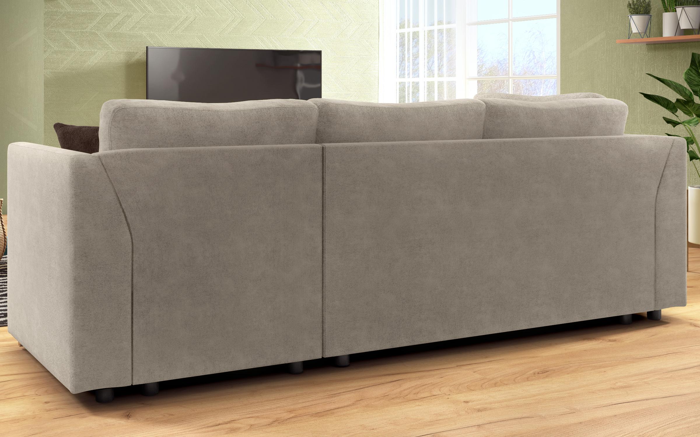 Extendable corner sofa Toscana S, light brown + brown  7