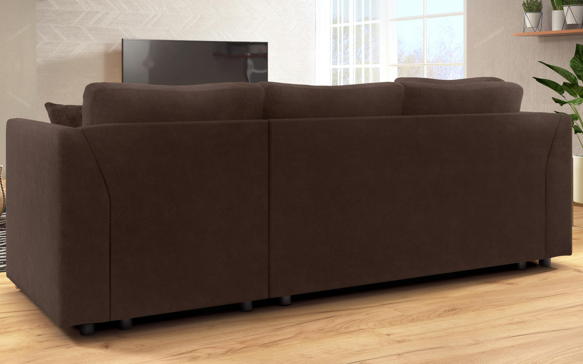 Extendable corner sofa Toscana S, brown  7