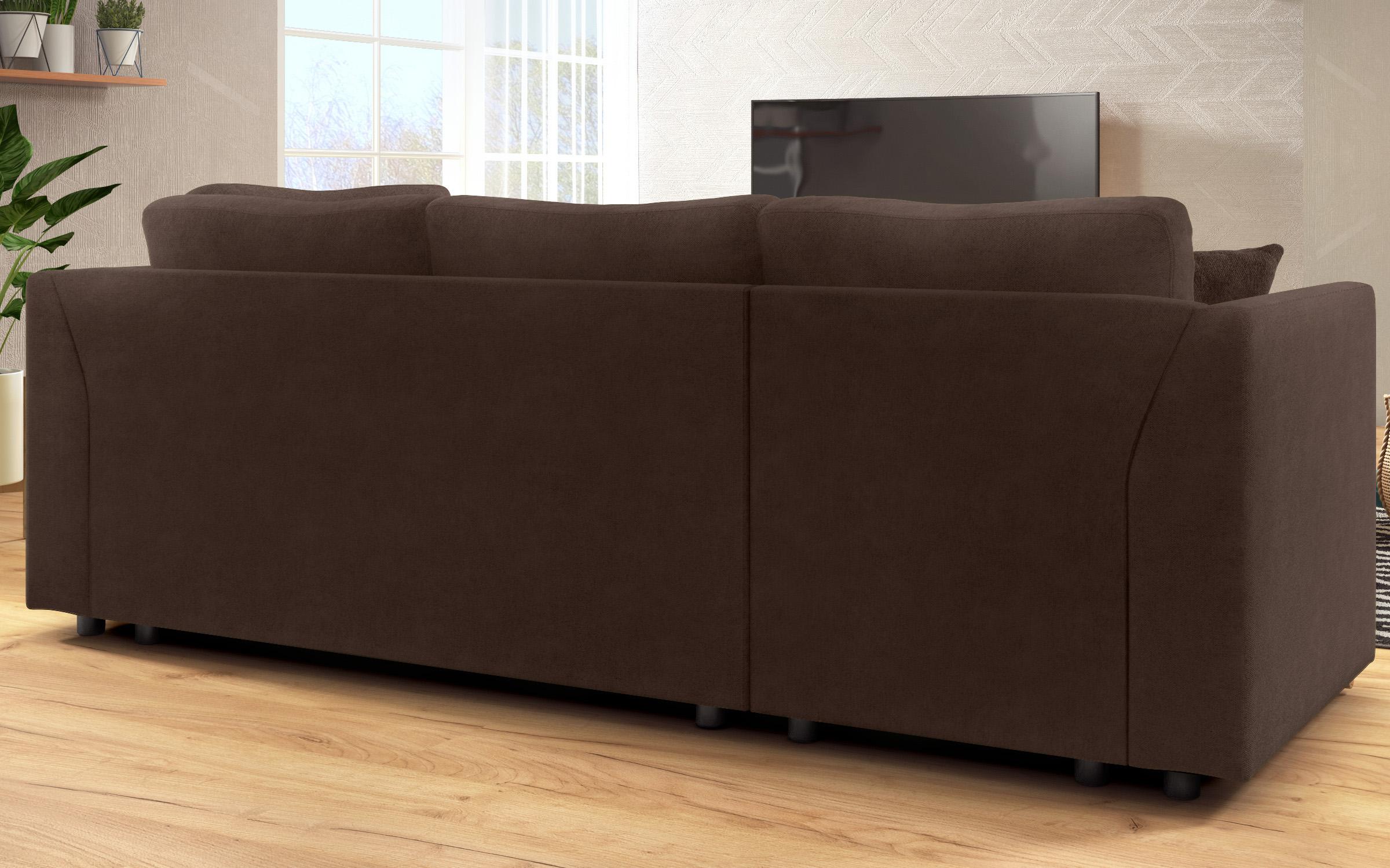 Extendable corner sofa Toscana S, brown  7