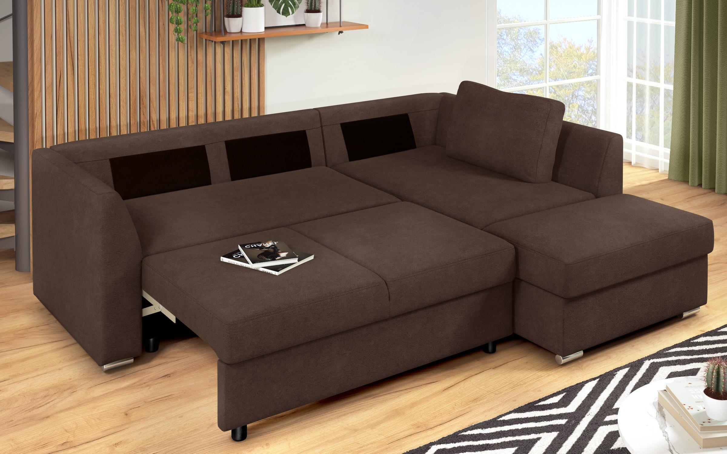Extendable corner sofa Toscana S, brown  10