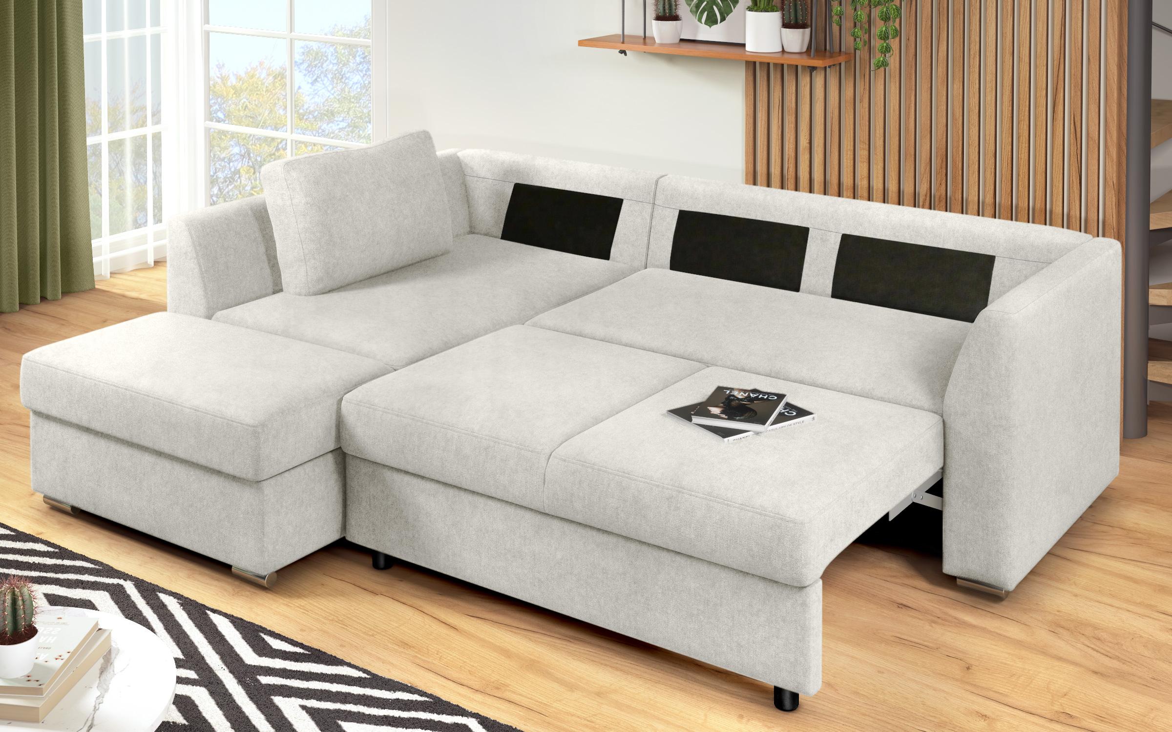 Extendable corner sofa Toscana S Supreme, white  6