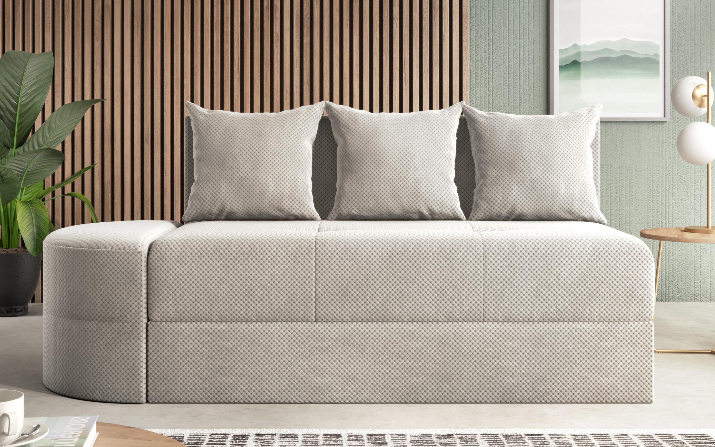 Sofa + ottoman Ugo, beige  4