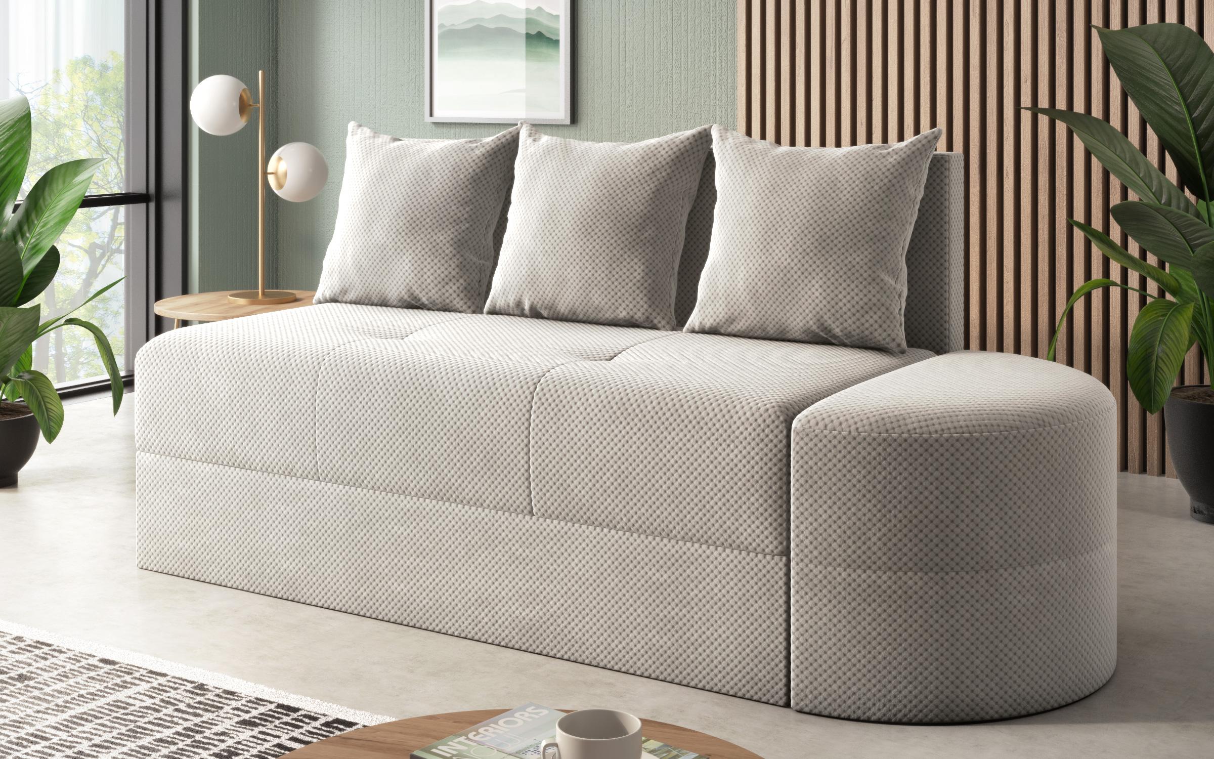 Sofa + ottoman Ugo, beige  1