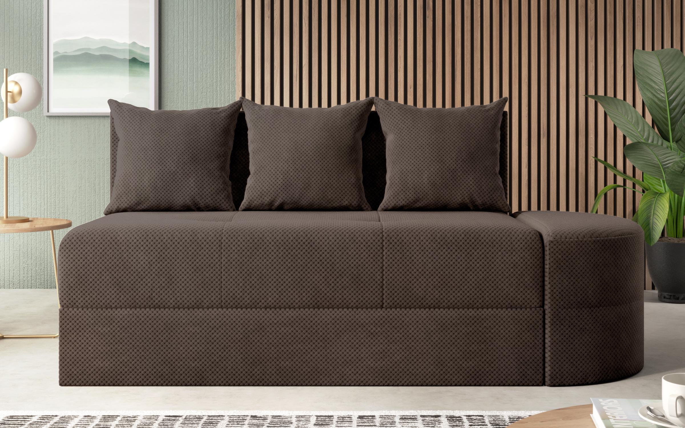 Sofa + ottoman Ugo, brown  3