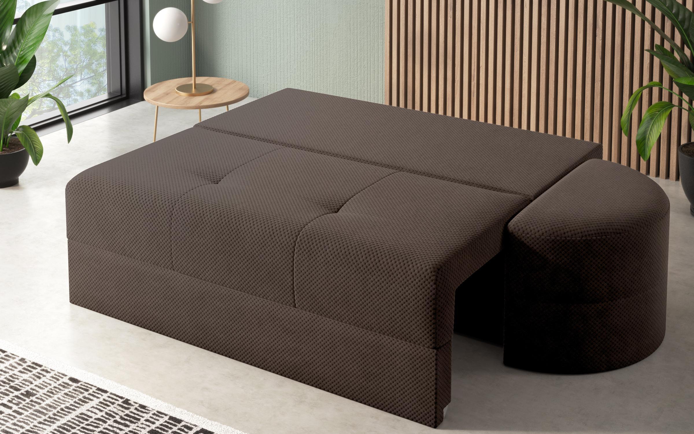 Sofa + ottoman Ugo, brown  5
