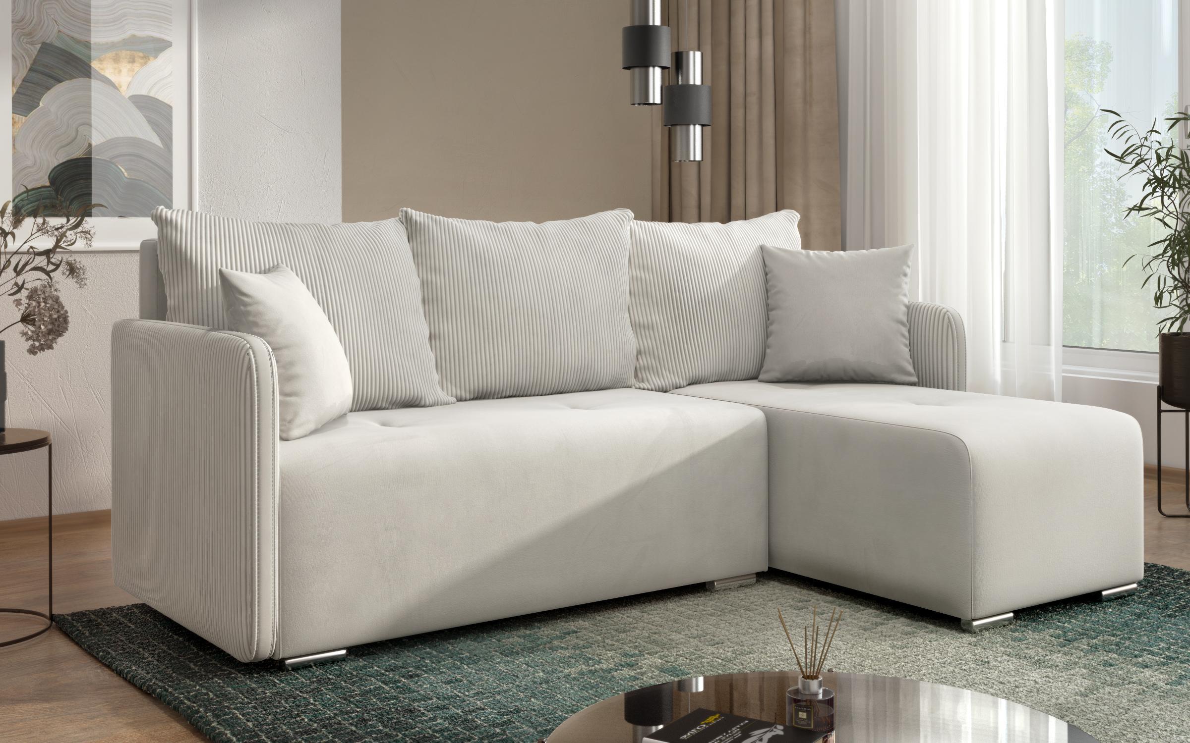 Extendable corner sofa Alexa, light beige  7