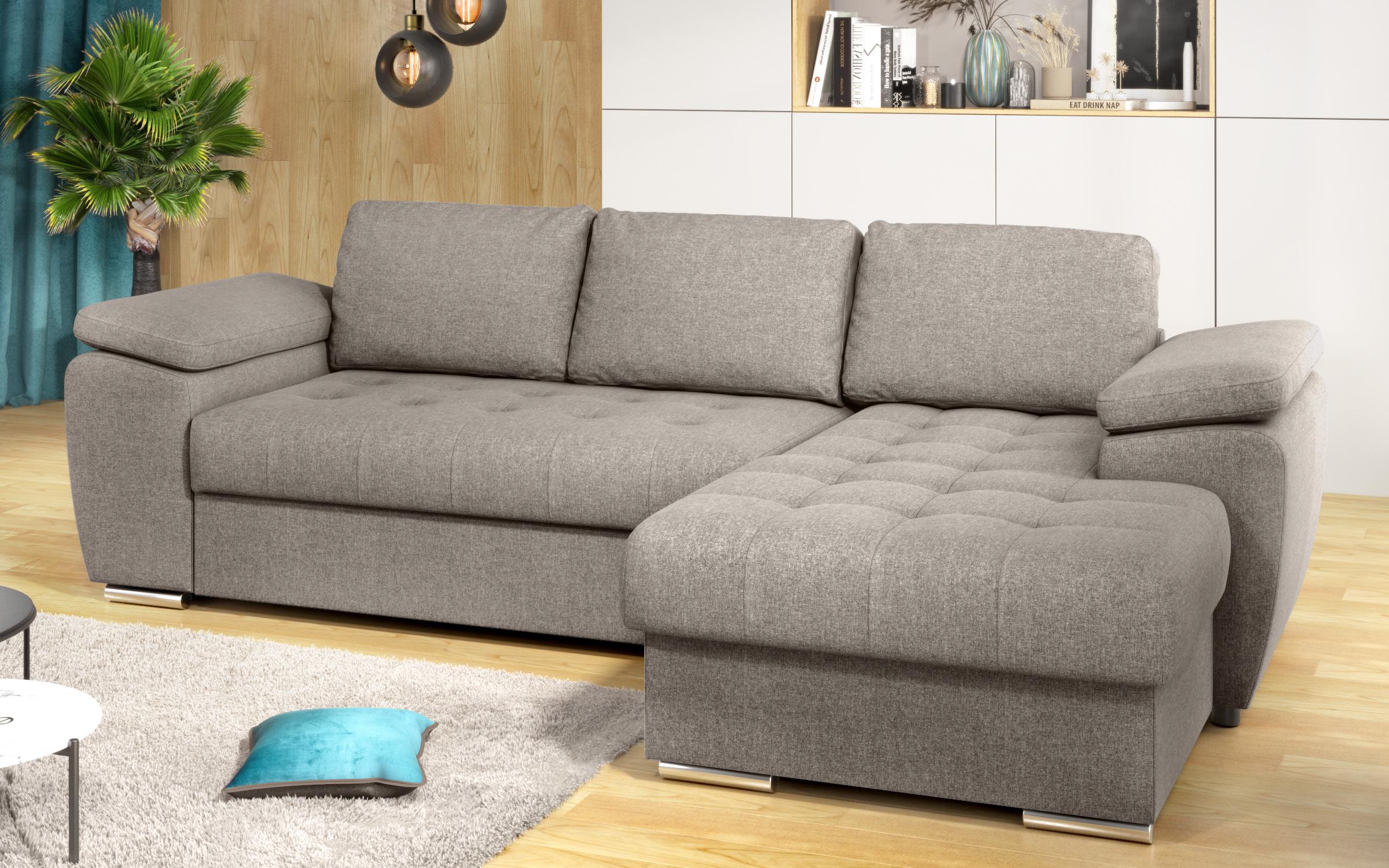 Extendable corner sofa Valencia Pocket, beige  6