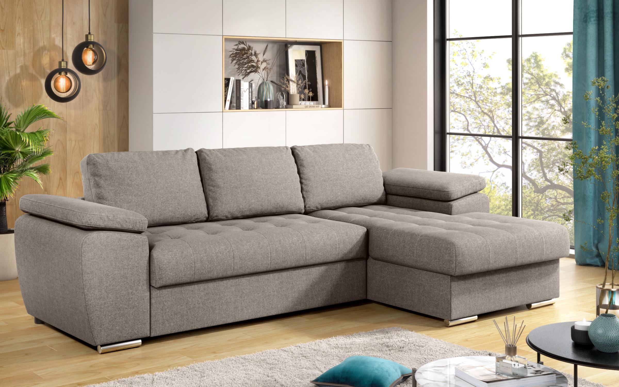 Extendable corner sofa Valencia Pocket, beige  7