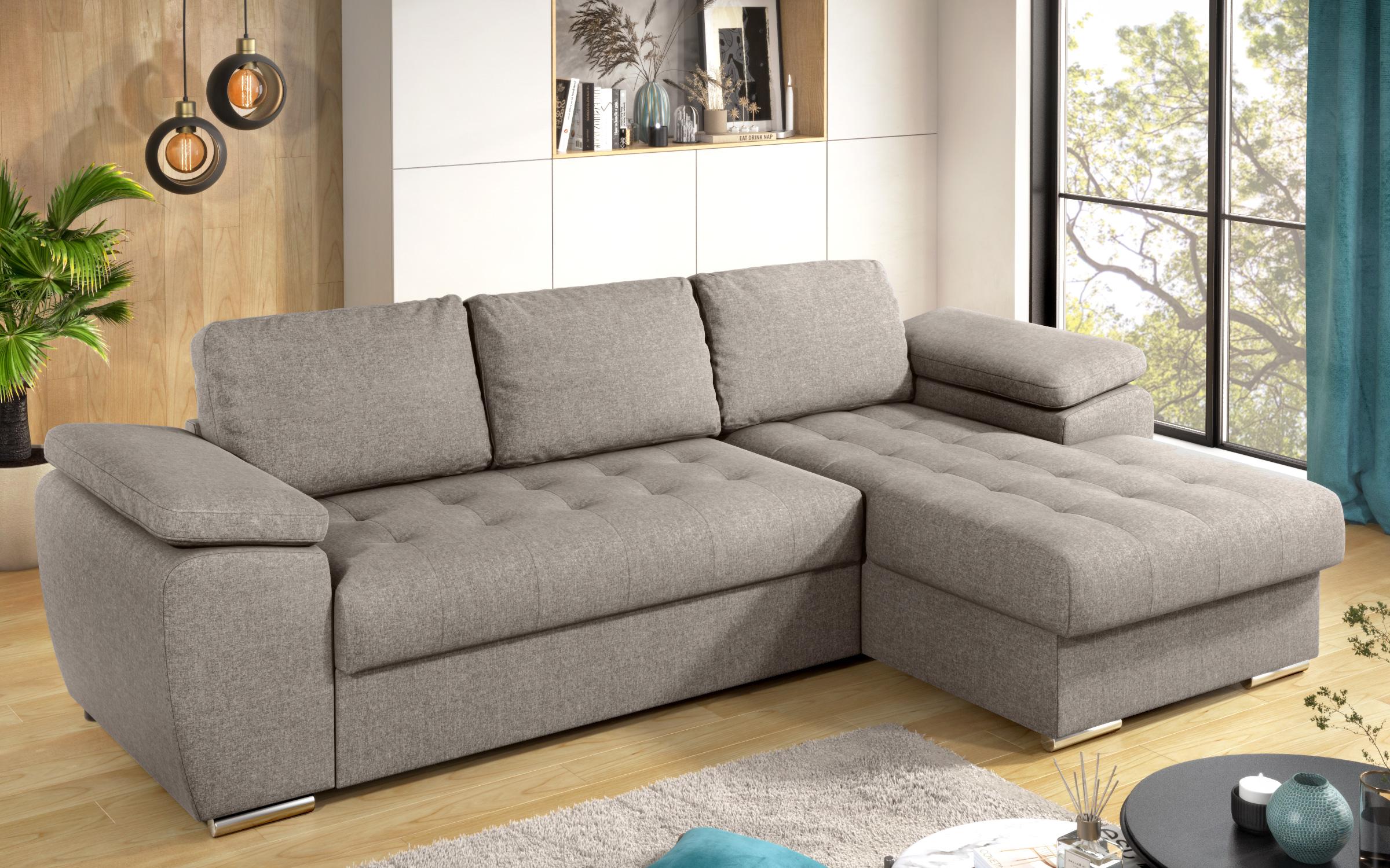 Extendable corner sofa Valencia Pocket, beige  8