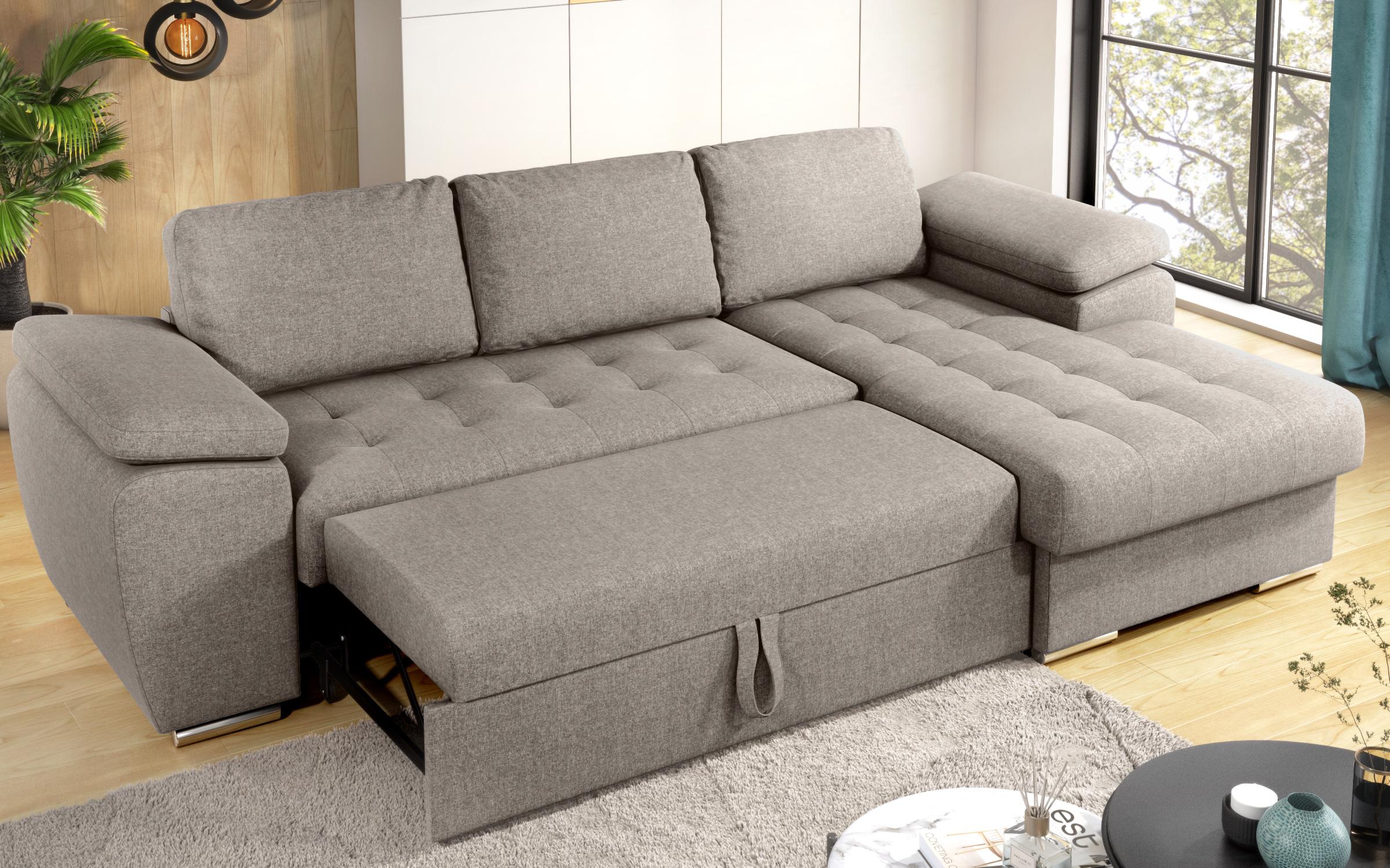 Extendable corner sofa Valencia Pocket, beige  10