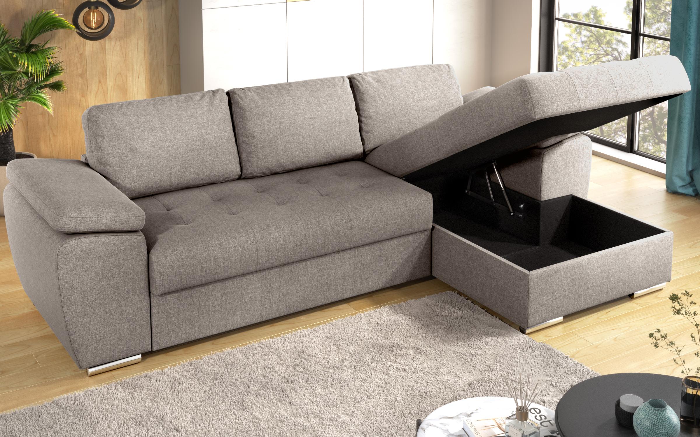 Extendable corner sofa Valencia Pocket, beige  9