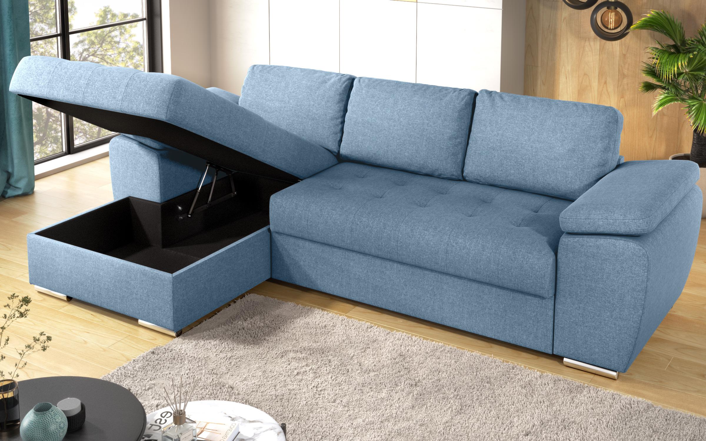 Extendable corner sofa Valencia Pocket, blue  10