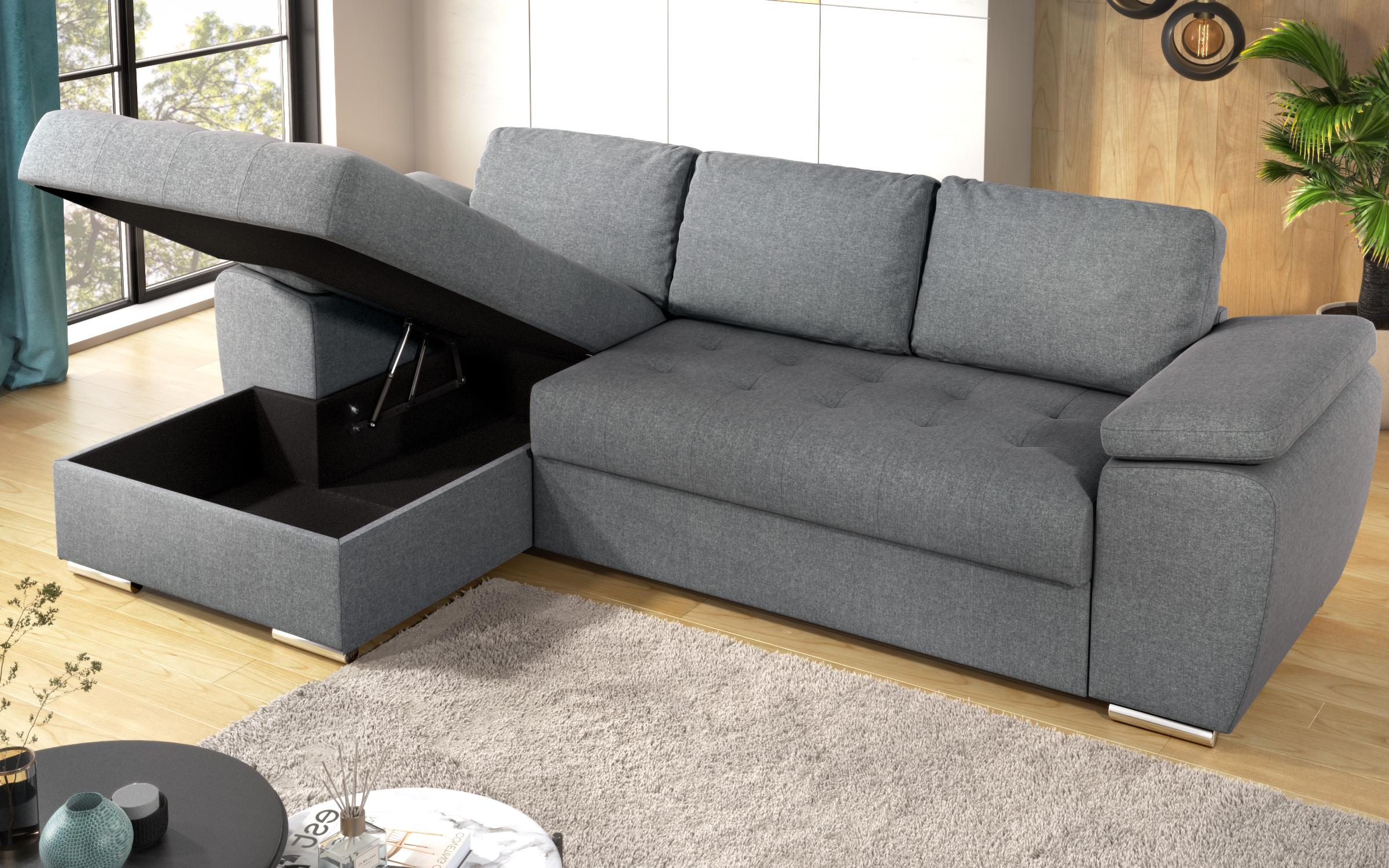 Extendable corner sofa Valencia Pocket, grey  11