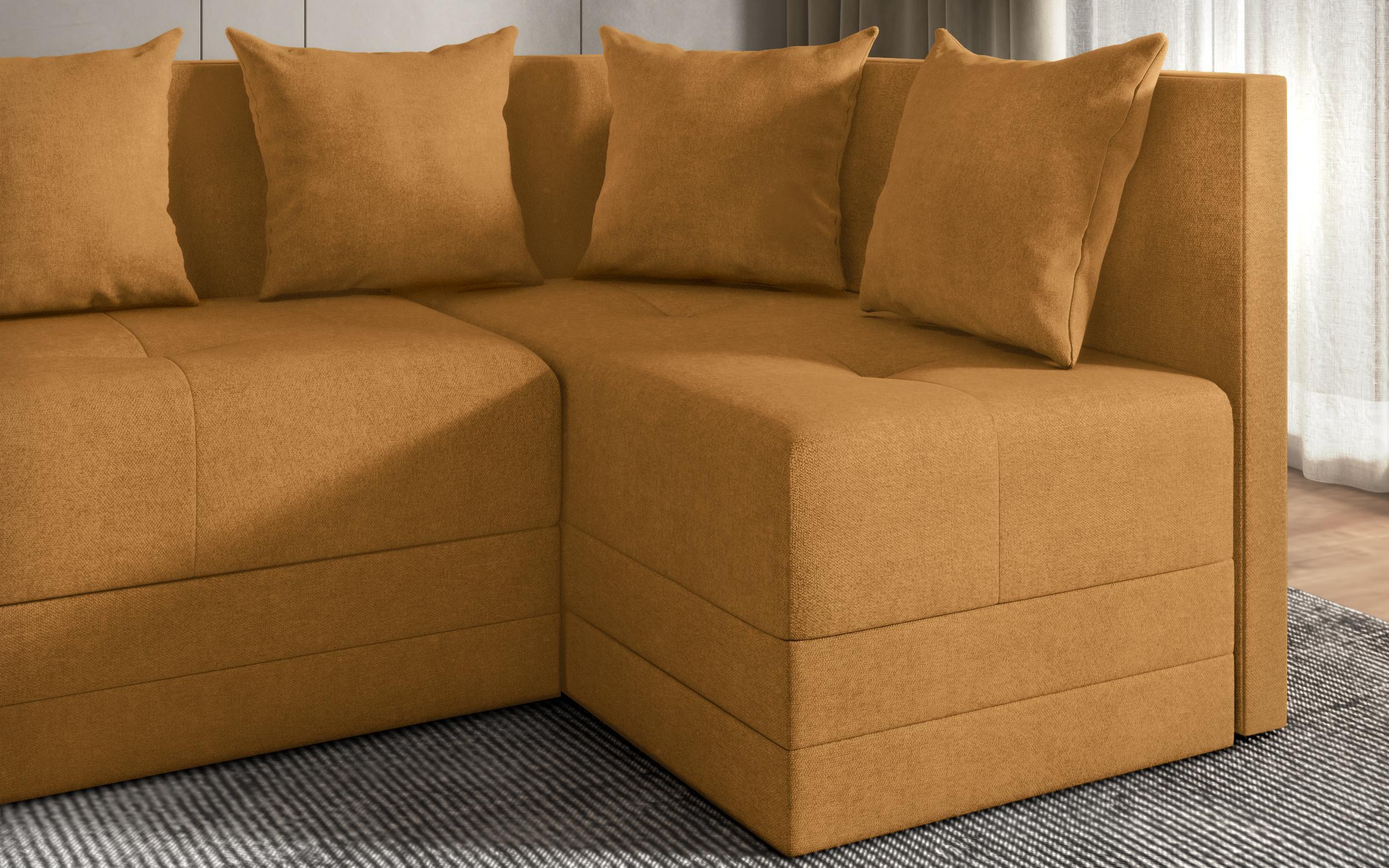 Extendable sofa Reilly, yellow  4