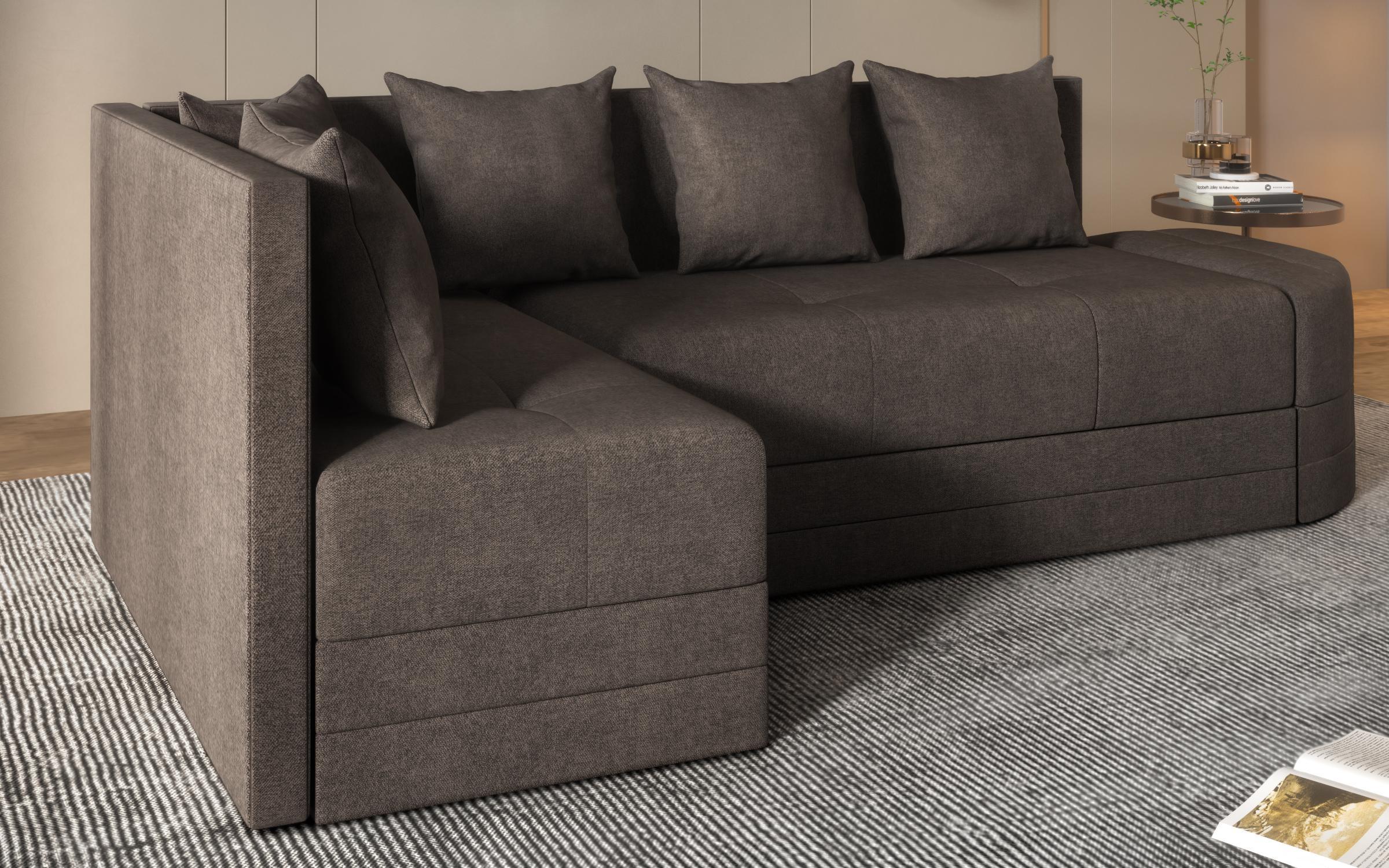 Extendable sofa Reilly, brown  5