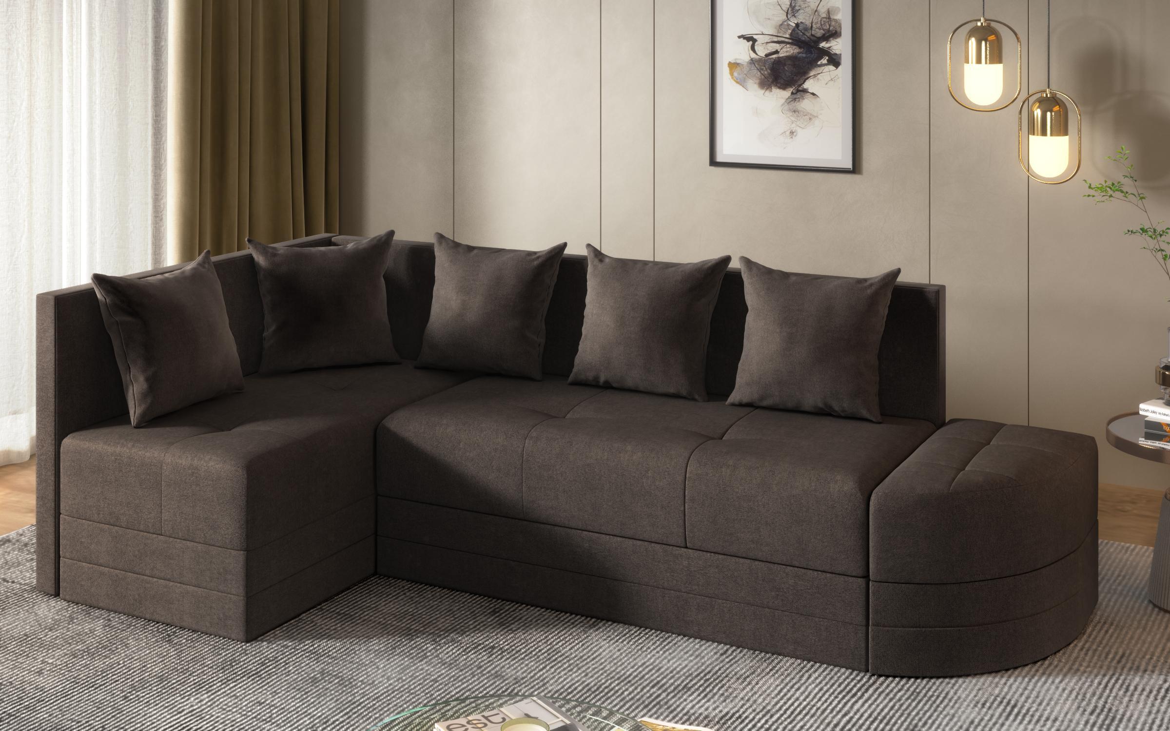 Extendable sofa Reilly, brown  7