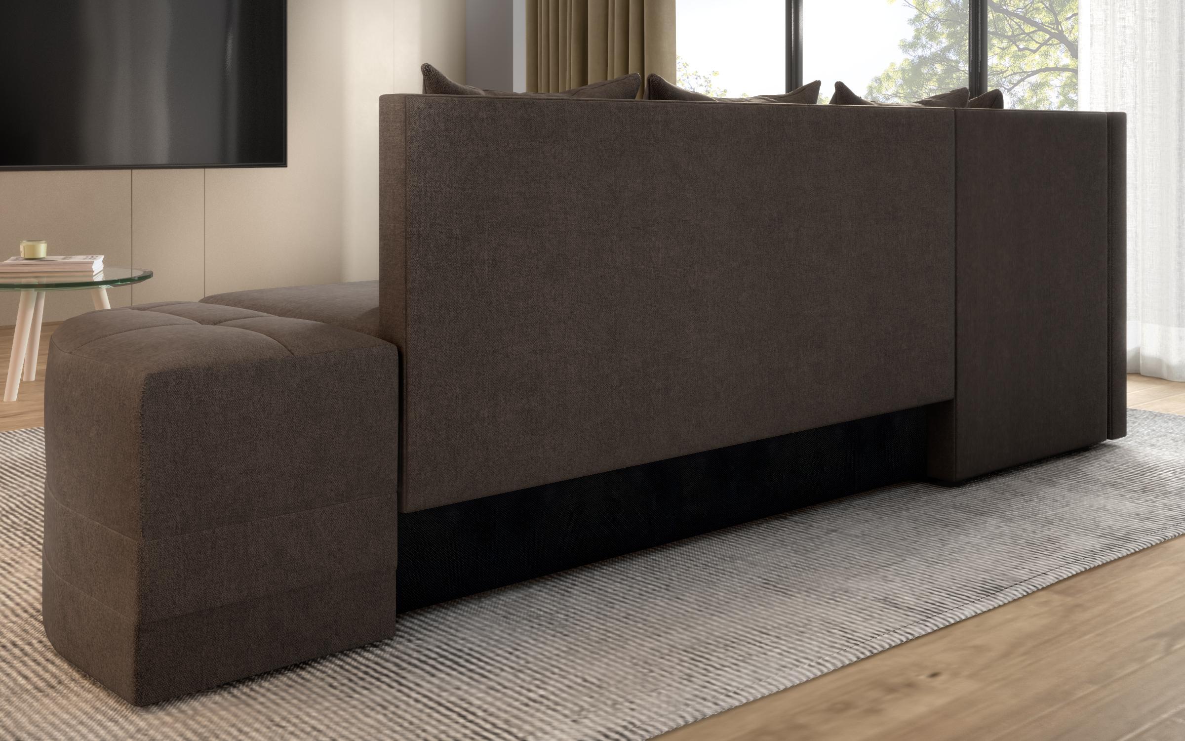 Extendable sofa Reilly, brown  9