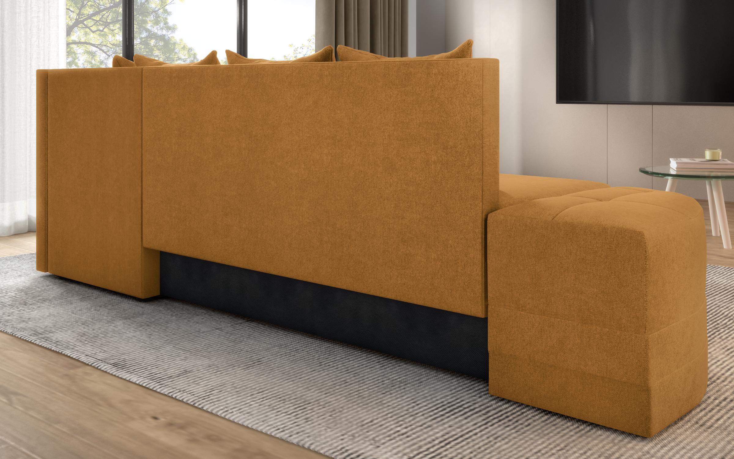 Extendable sofa Reilly, yellow  9