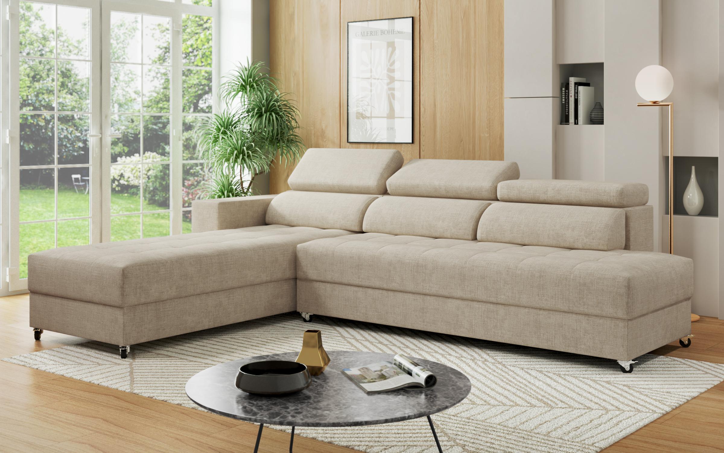 Extendable corner sofa Adoro, ecru  5