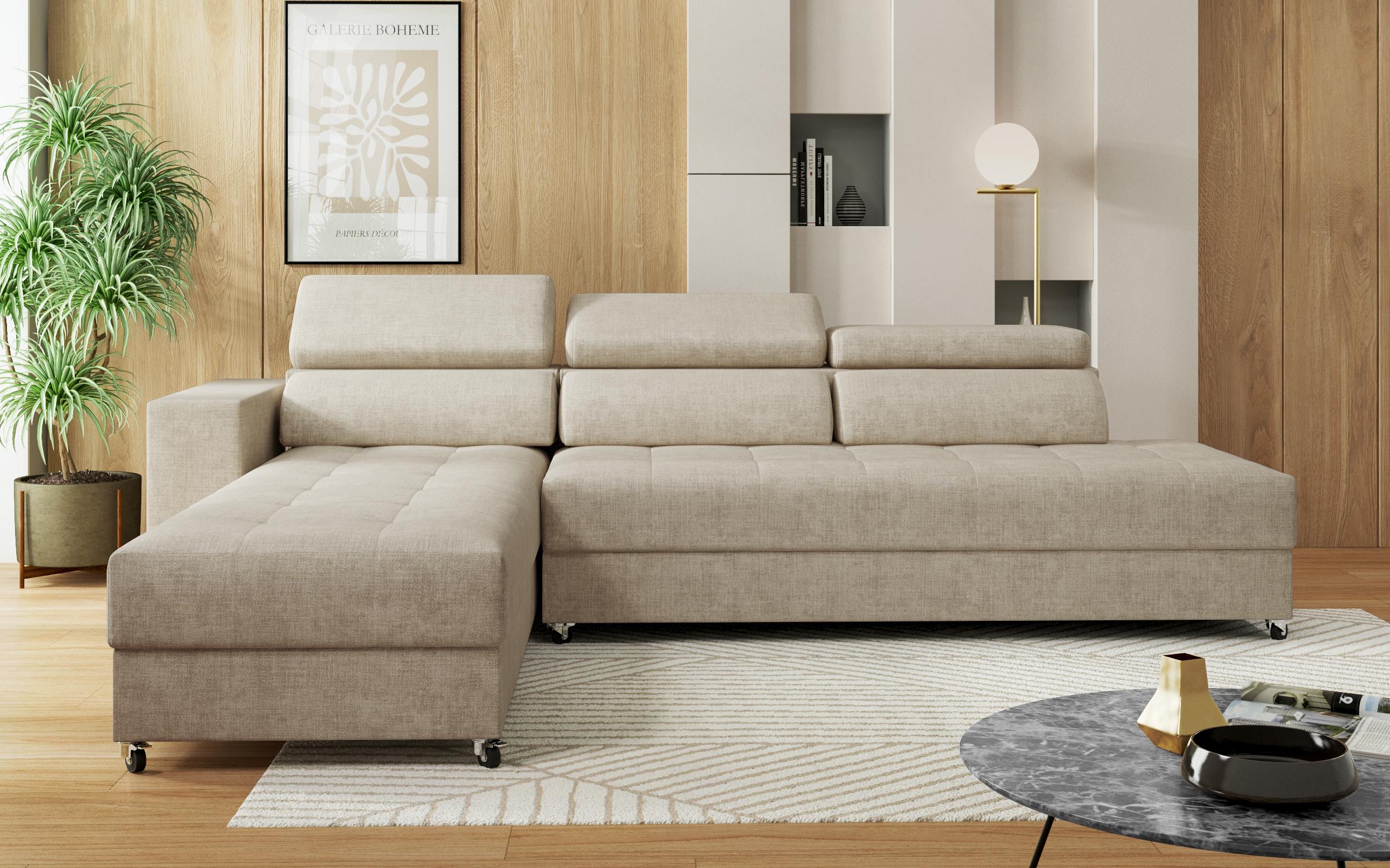 Extendable corner sofa Adoro, ecru  4