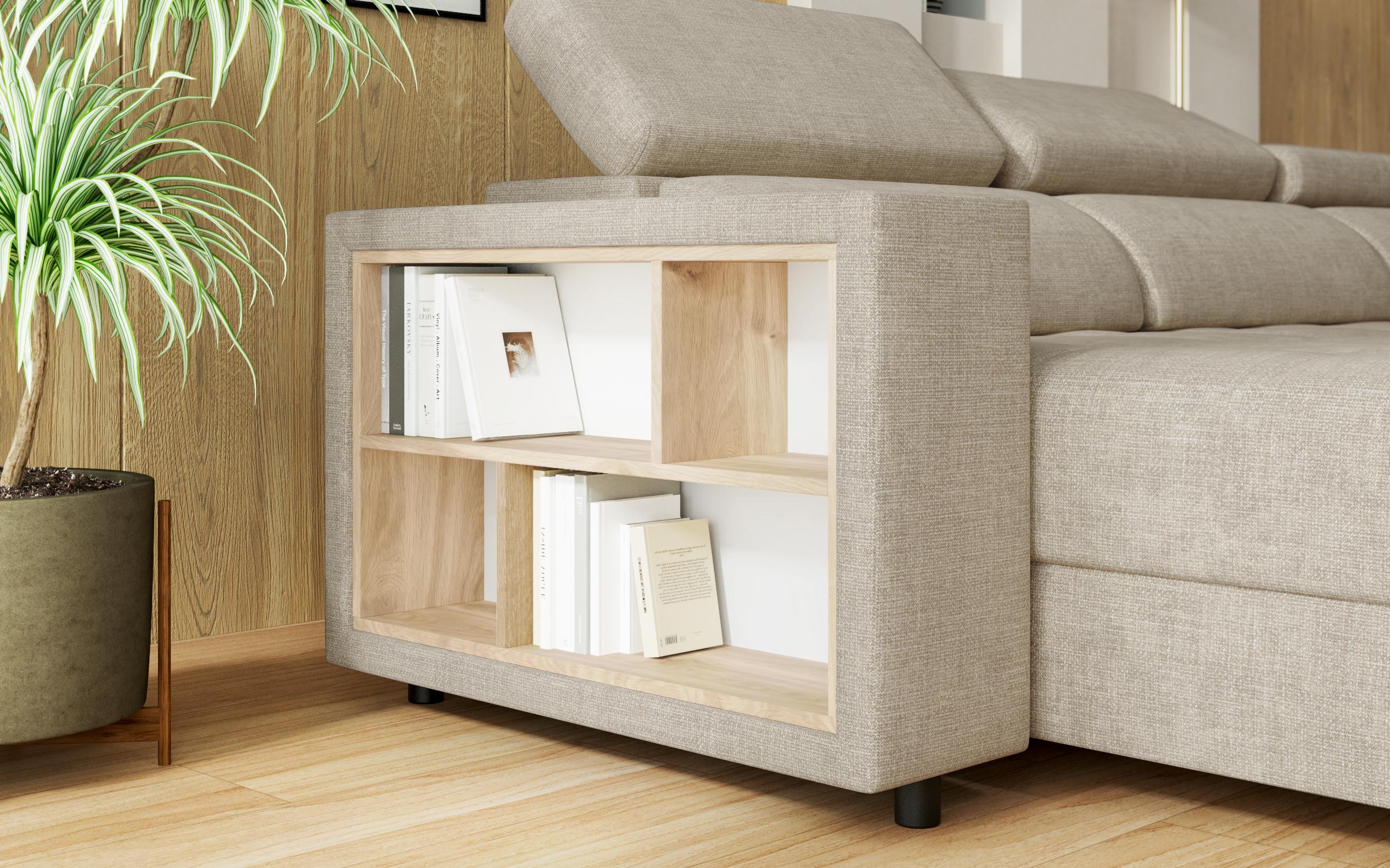 Extendable corner sofa Adoro, ecru  9