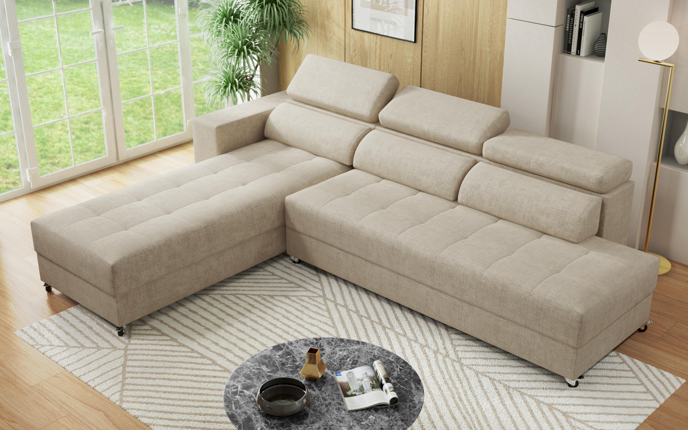 Extendable corner sofa Adoro, ecru  6