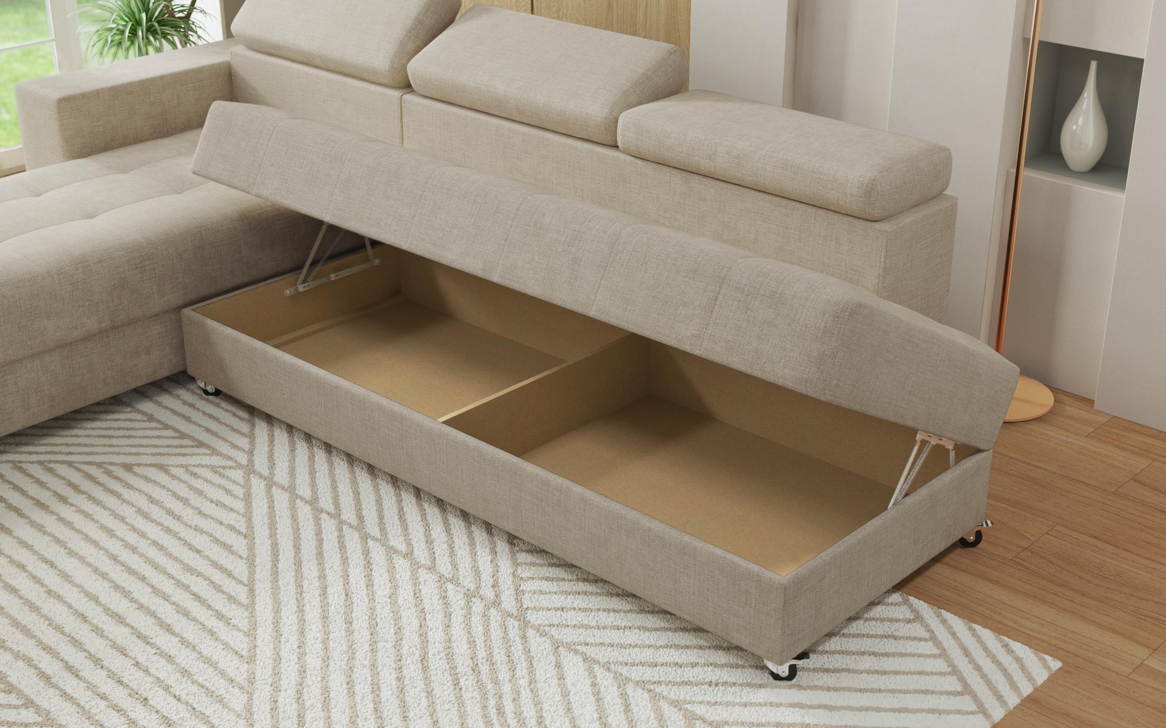 Extendable corner sofa Adoro, ecru  10