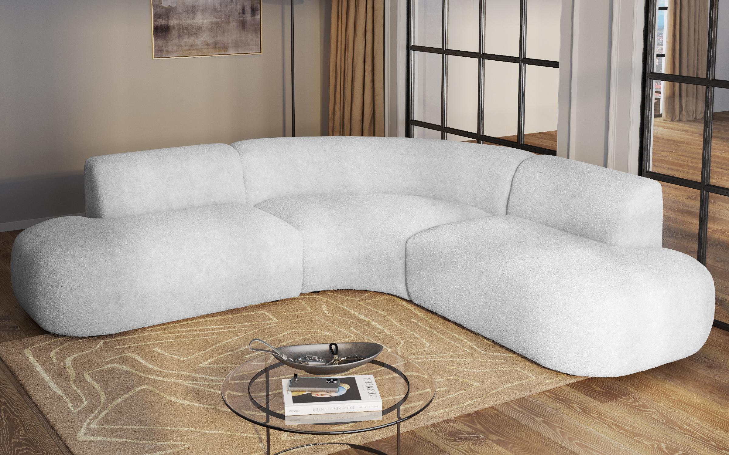 Corner sofa Alino, white  4