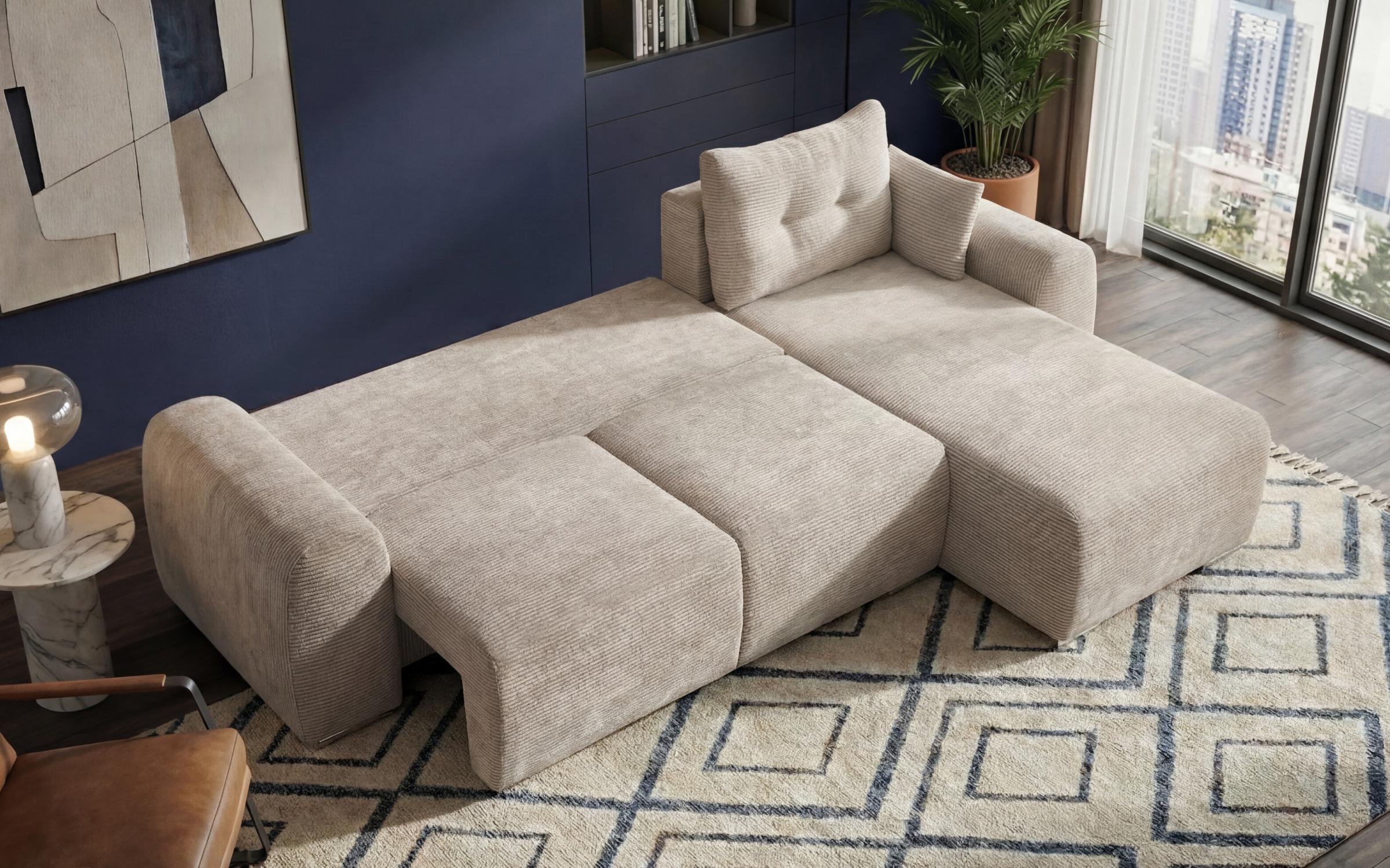 Extendable corner sofa Apollo Spring, light beige  6