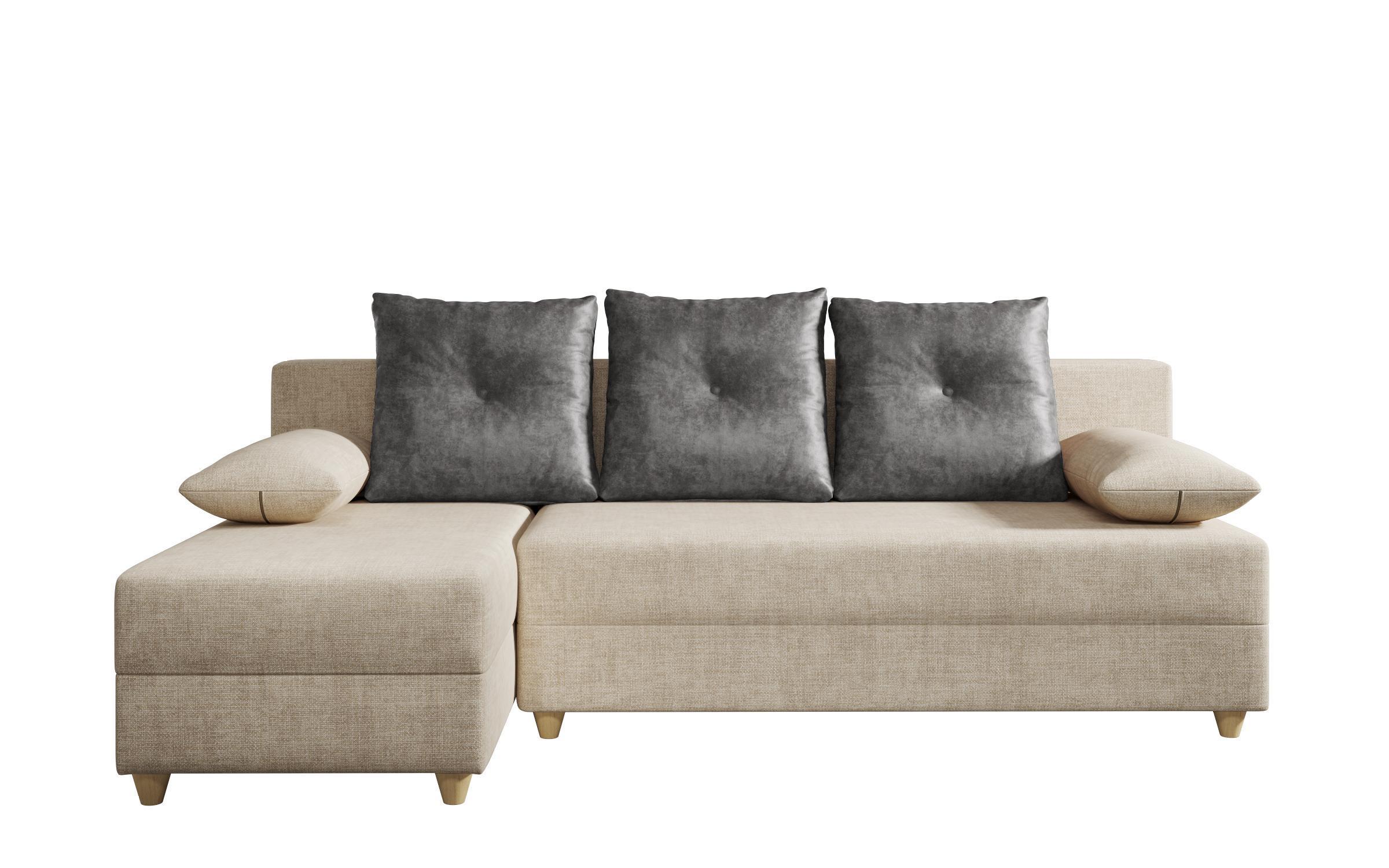 Extendable corner sofa Atlas, beige + anthracite  9