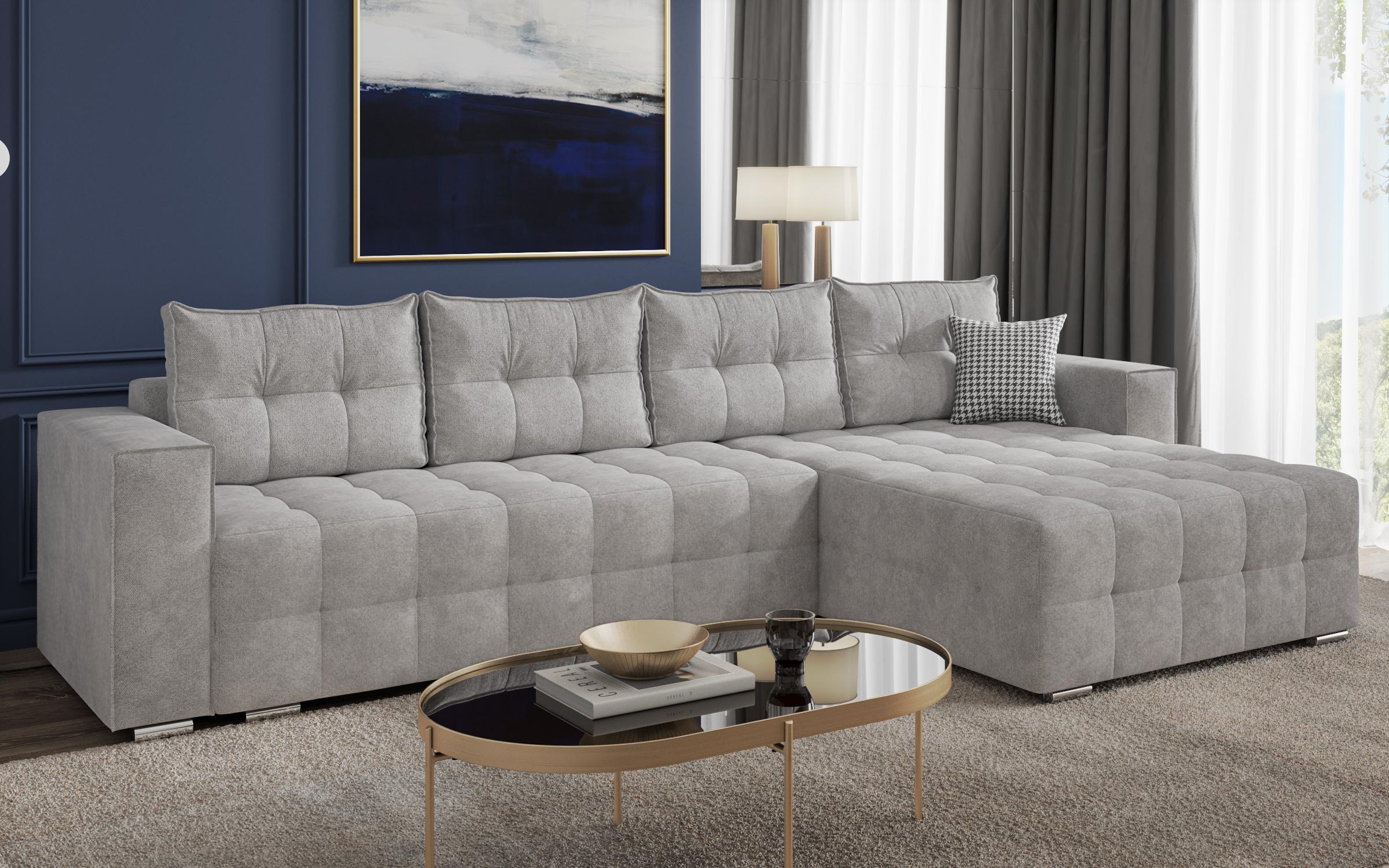 Extendable corner sofa Balino, light grey  3