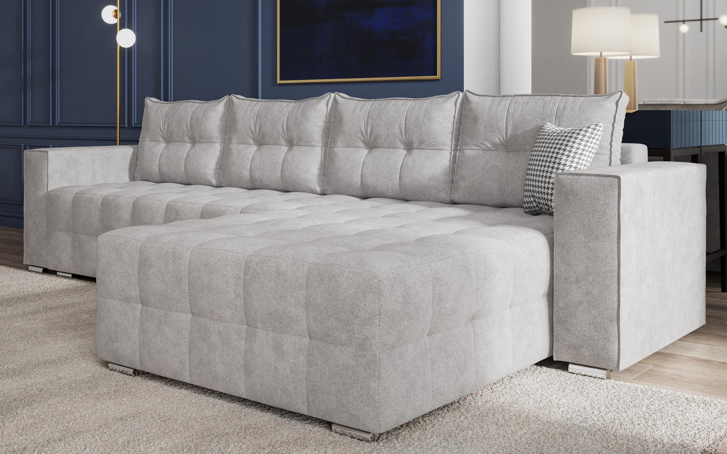 Extendable corner sofa Balino, light grey  4