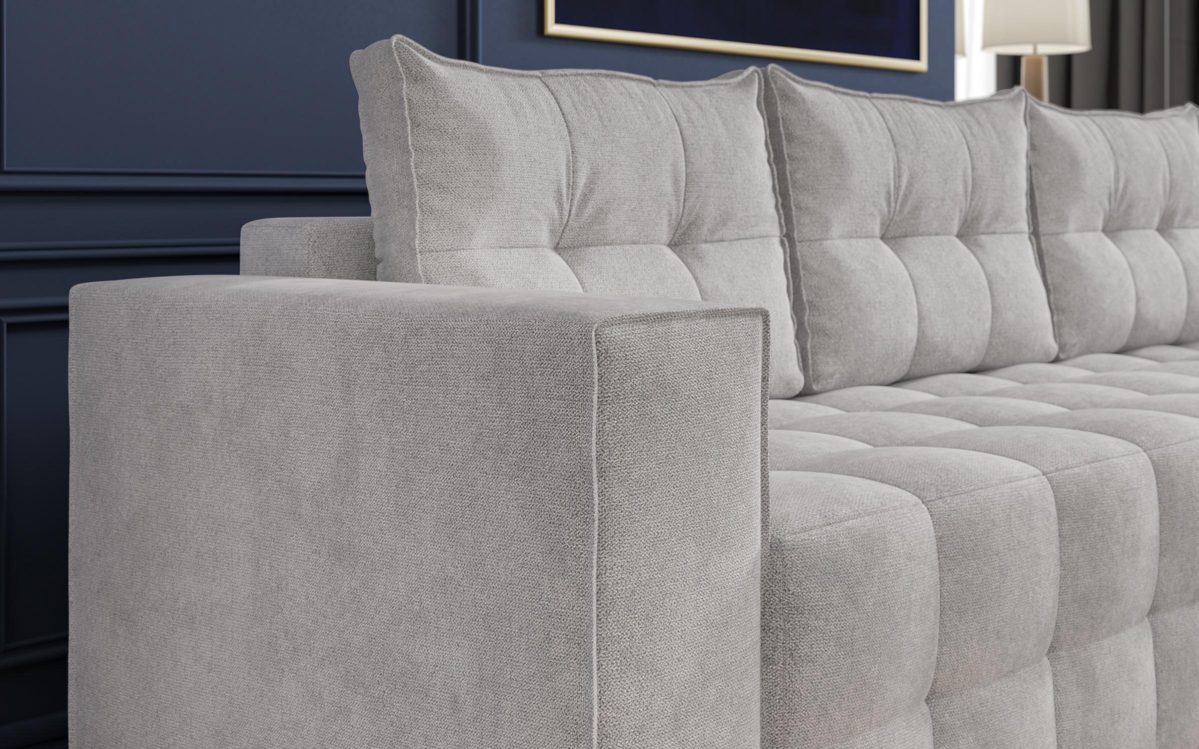 Extendable corner sofa Balino, light grey  9
