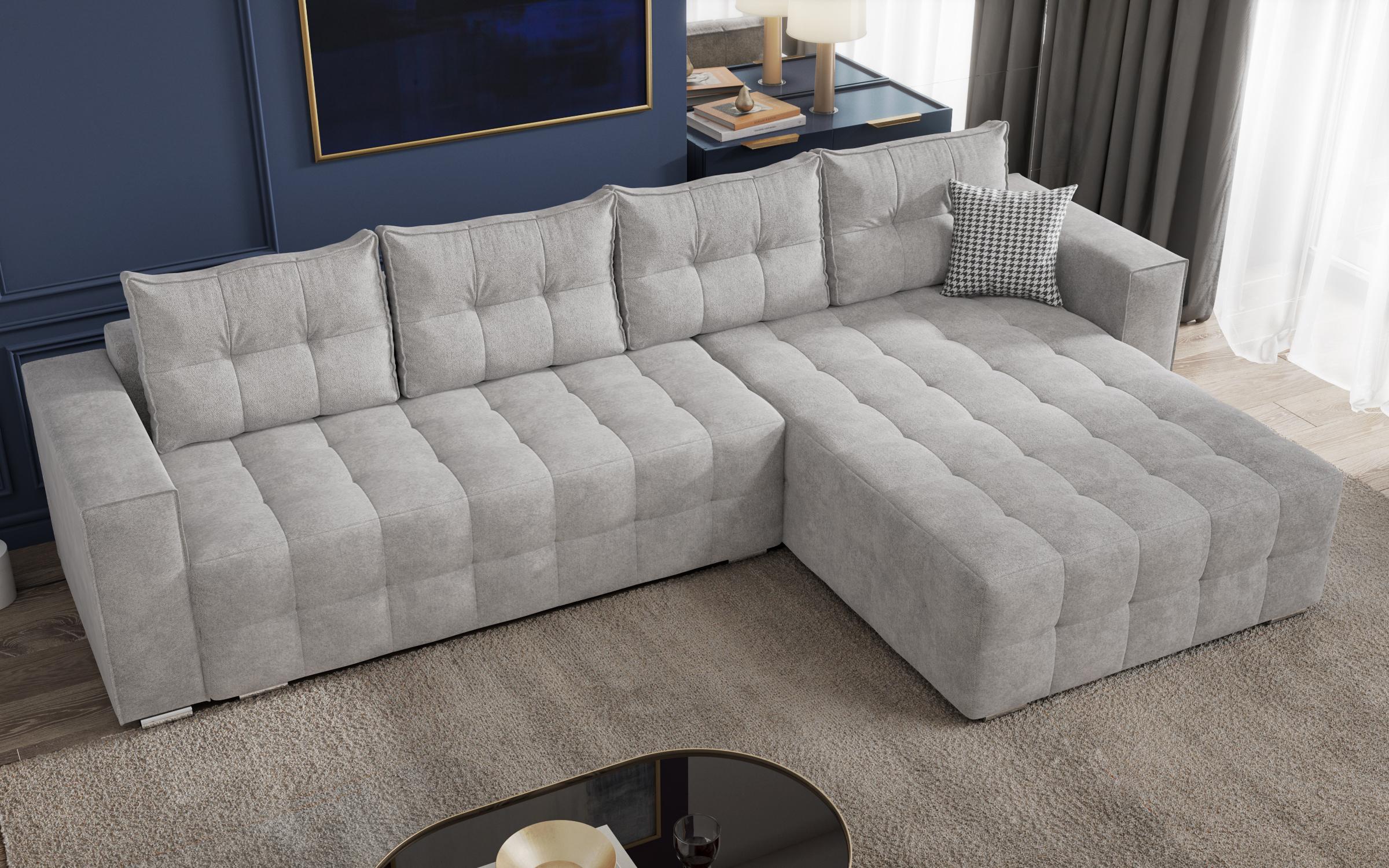 Extendable corner sofa Balino, light grey  5