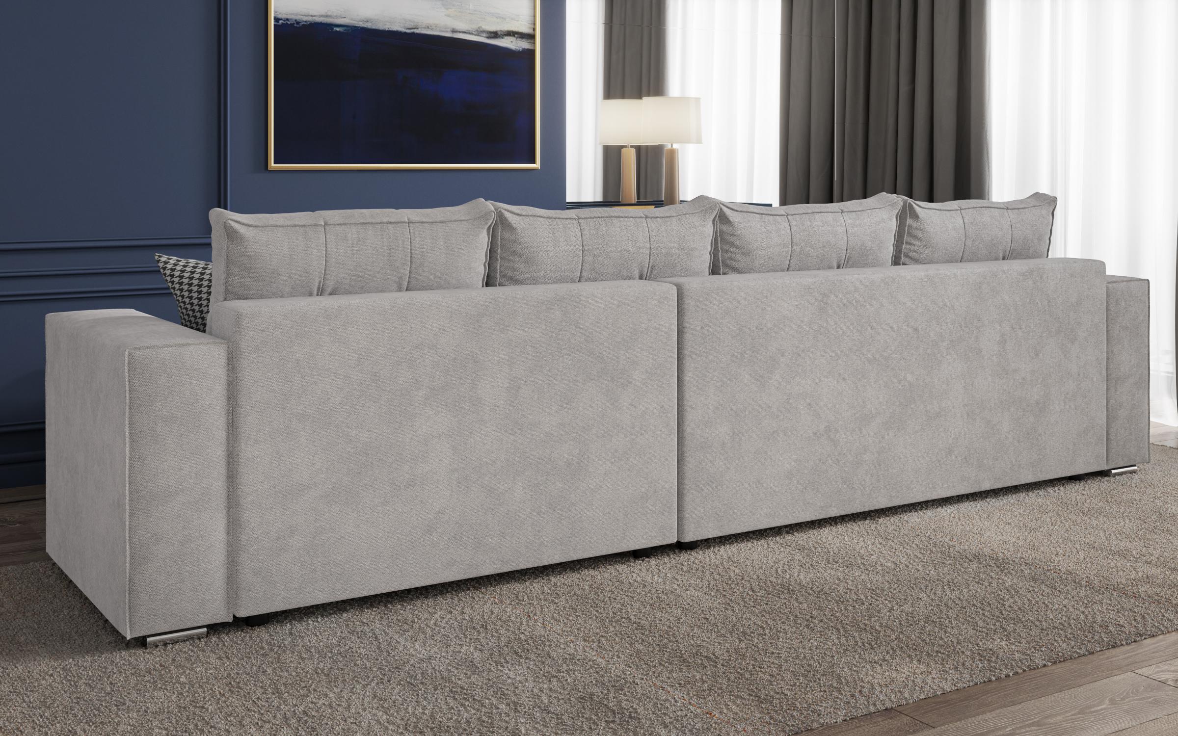 Extendable corner sofa Balino, light grey  6