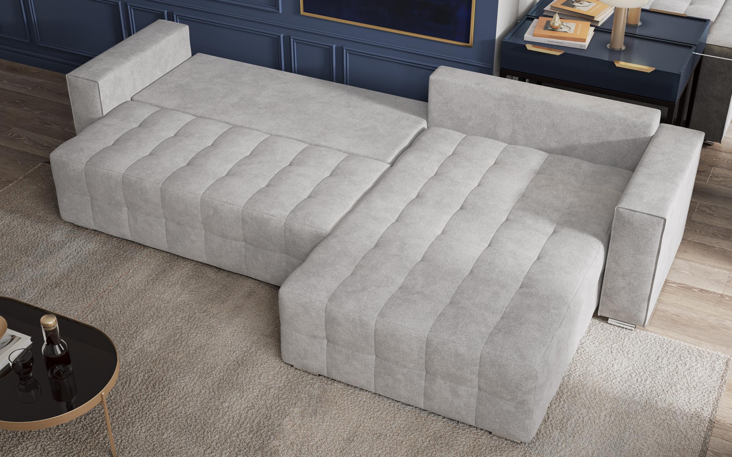 Extendable corner sofa Balino, light grey  7