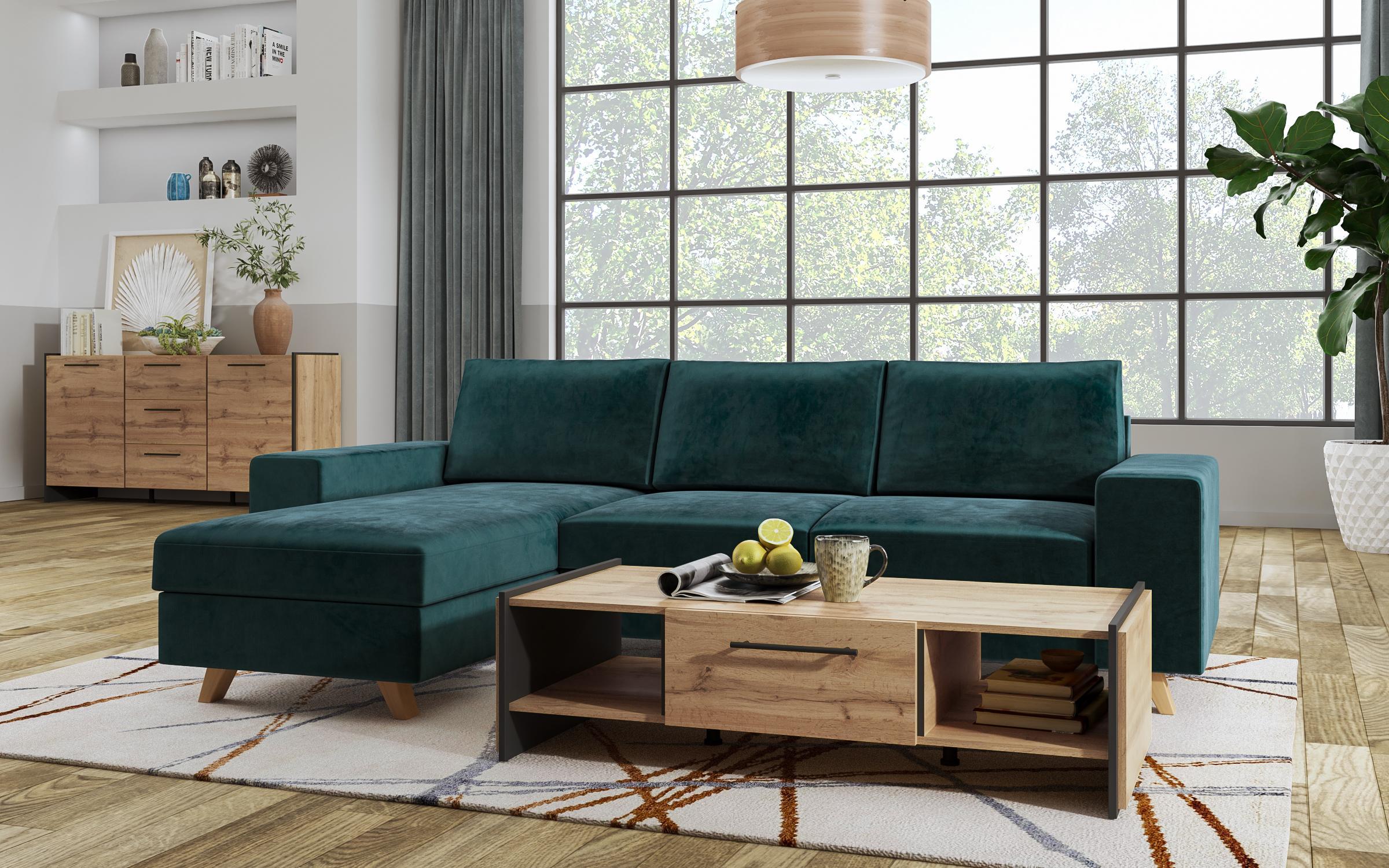 Coffee table Camino IB, Wotan oak + black  4