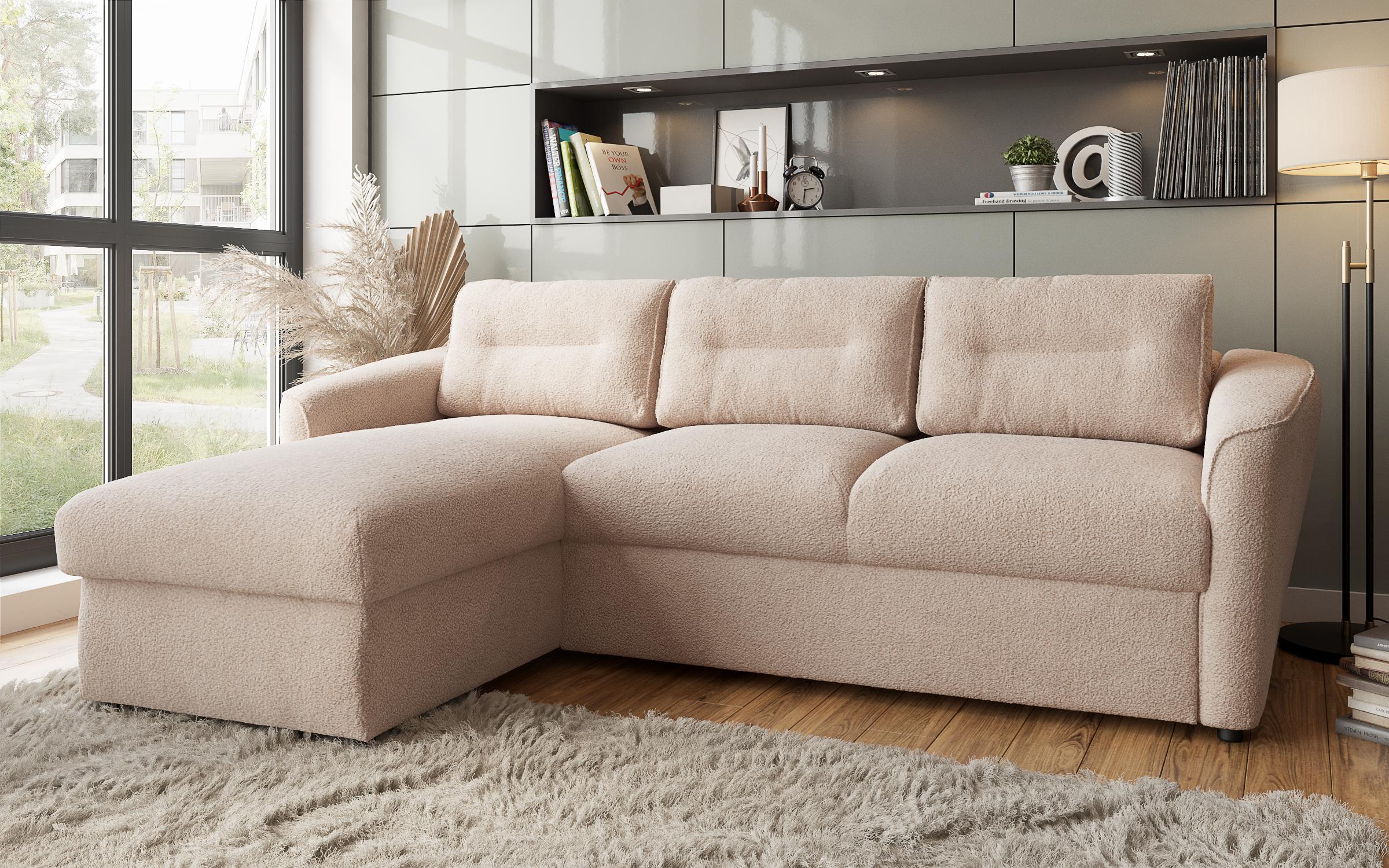 Extendable corner sofa Dorian, light beige  2