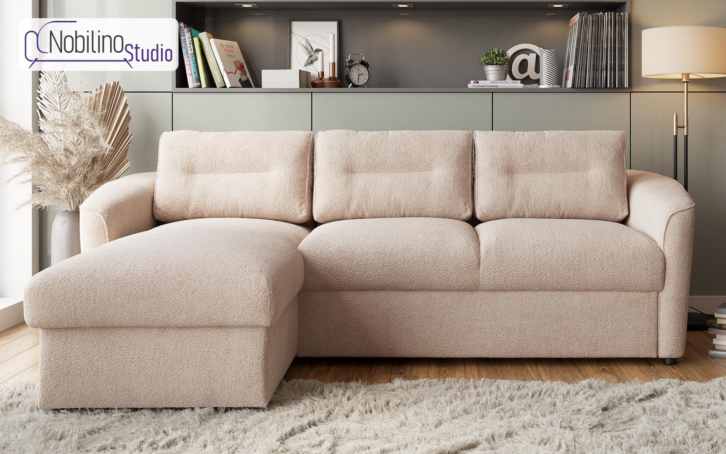 Extendable corner sofa Dorian, light beige  1