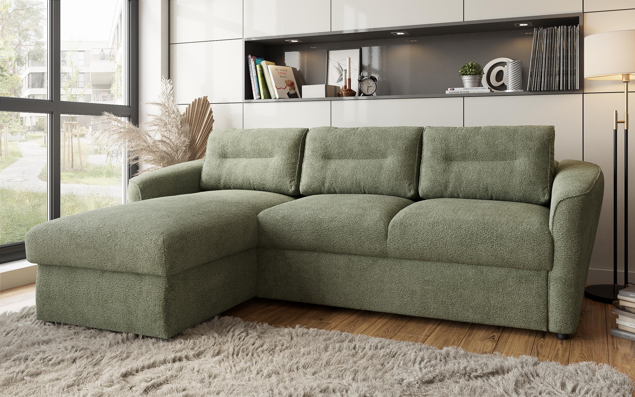 Extendable corner sofa Dorian, green  3