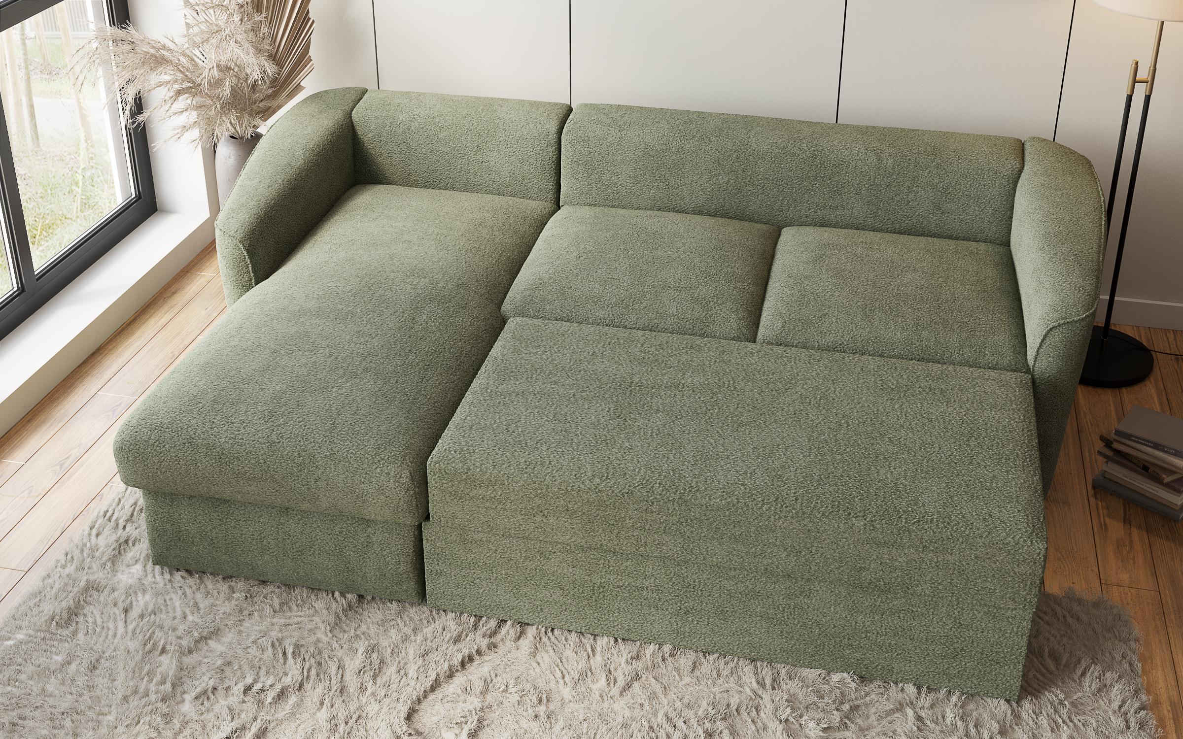 Extendable corner sofa Dorian, green  4