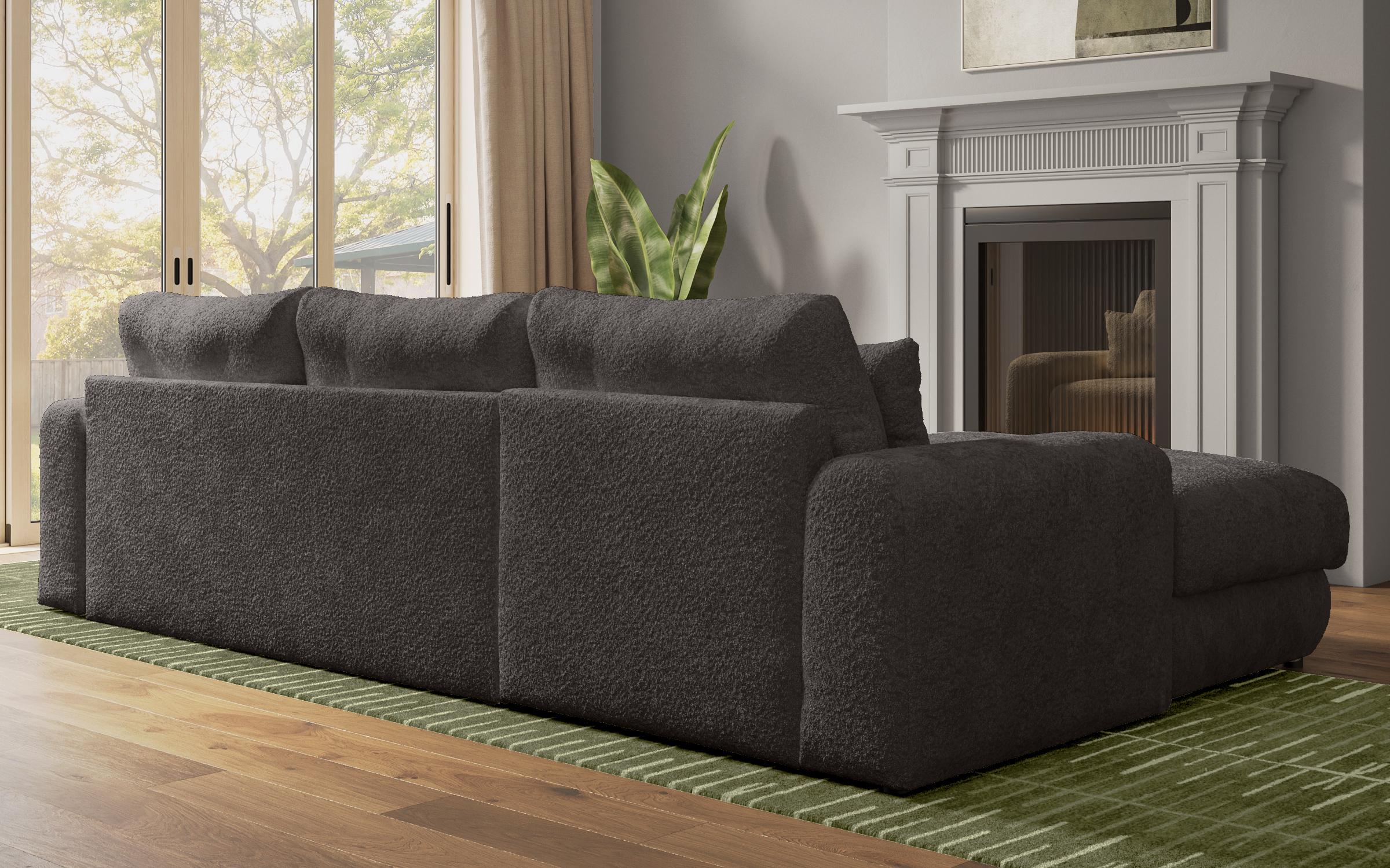 Extendable corner sofa Elmond, graphite  9