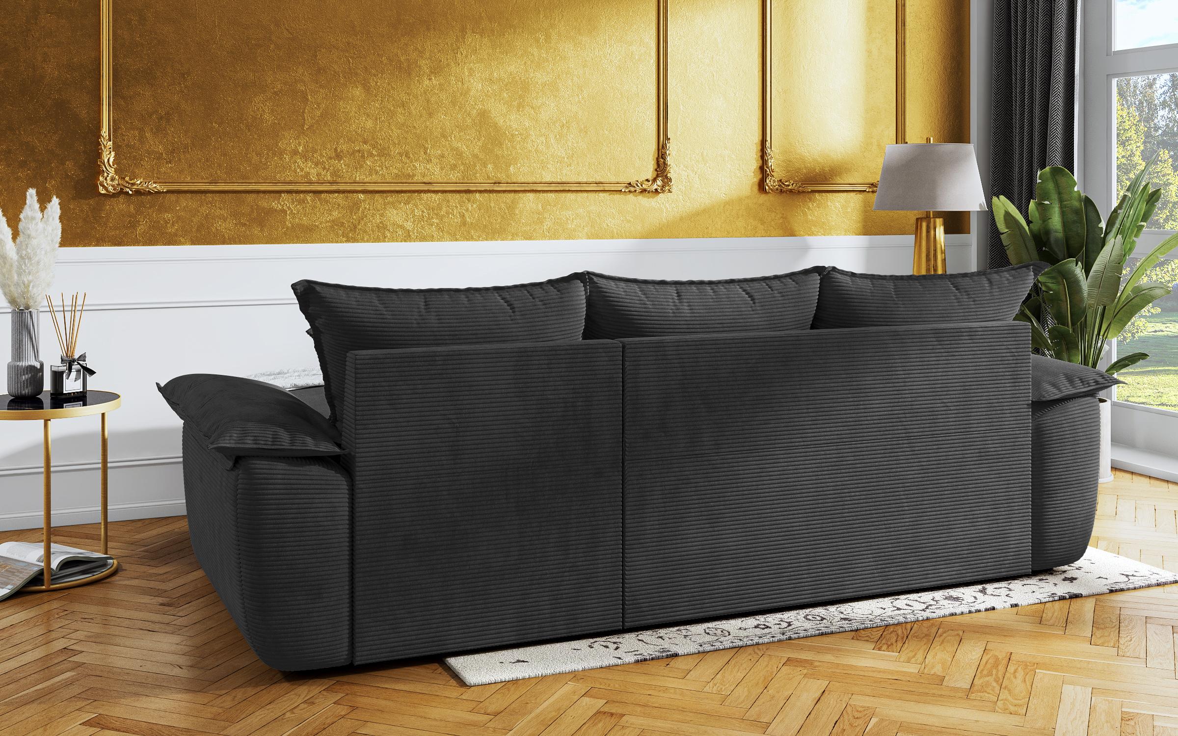 Extendable corner sofa Elzas, graphite  8