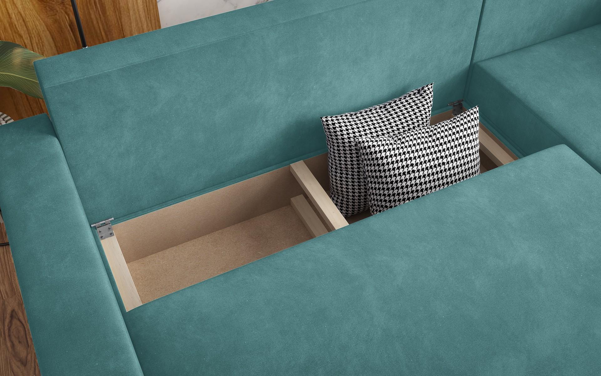 Extendable corner sofa Fabiola, turquoise  9