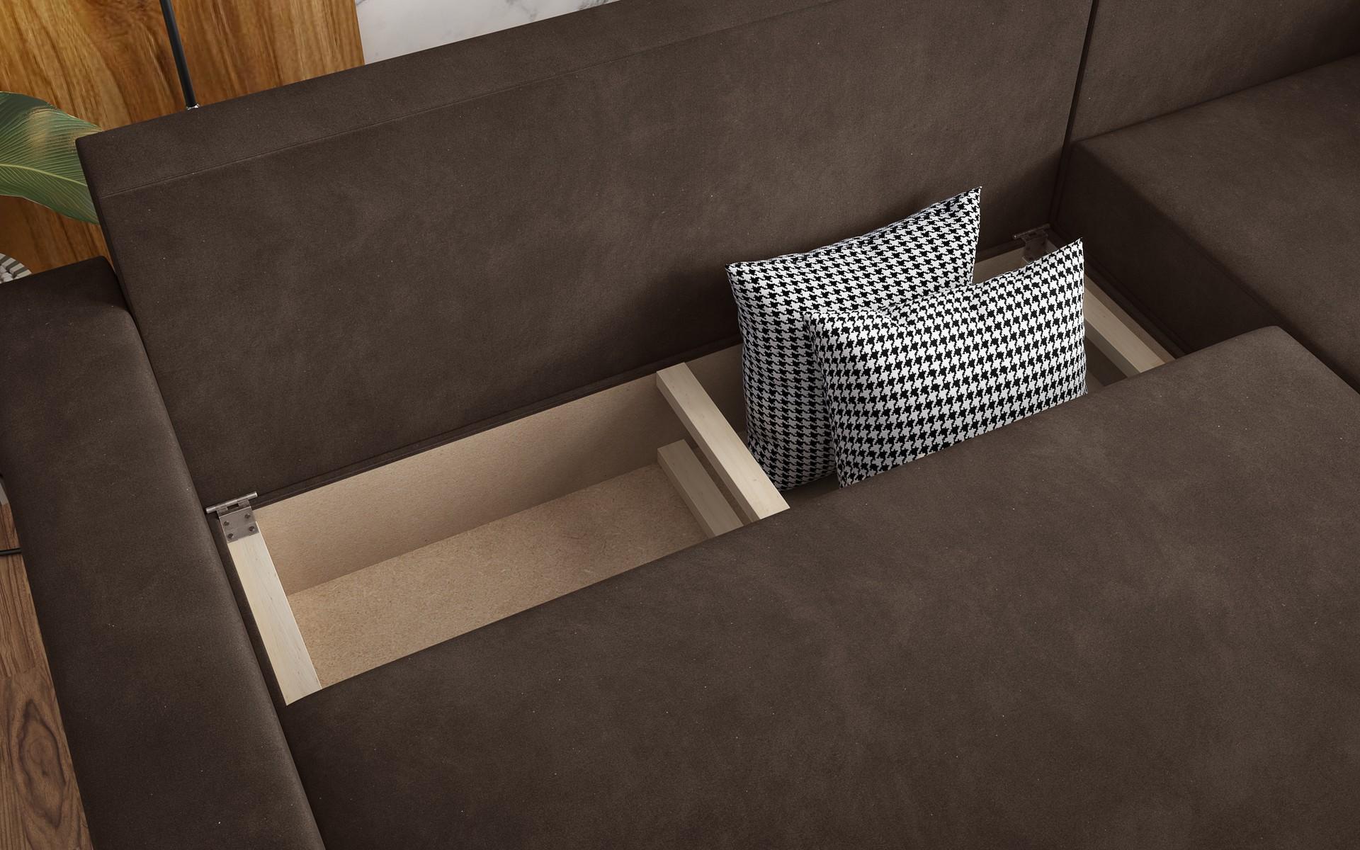 Extendable corner sofa Fabiola, brown  8