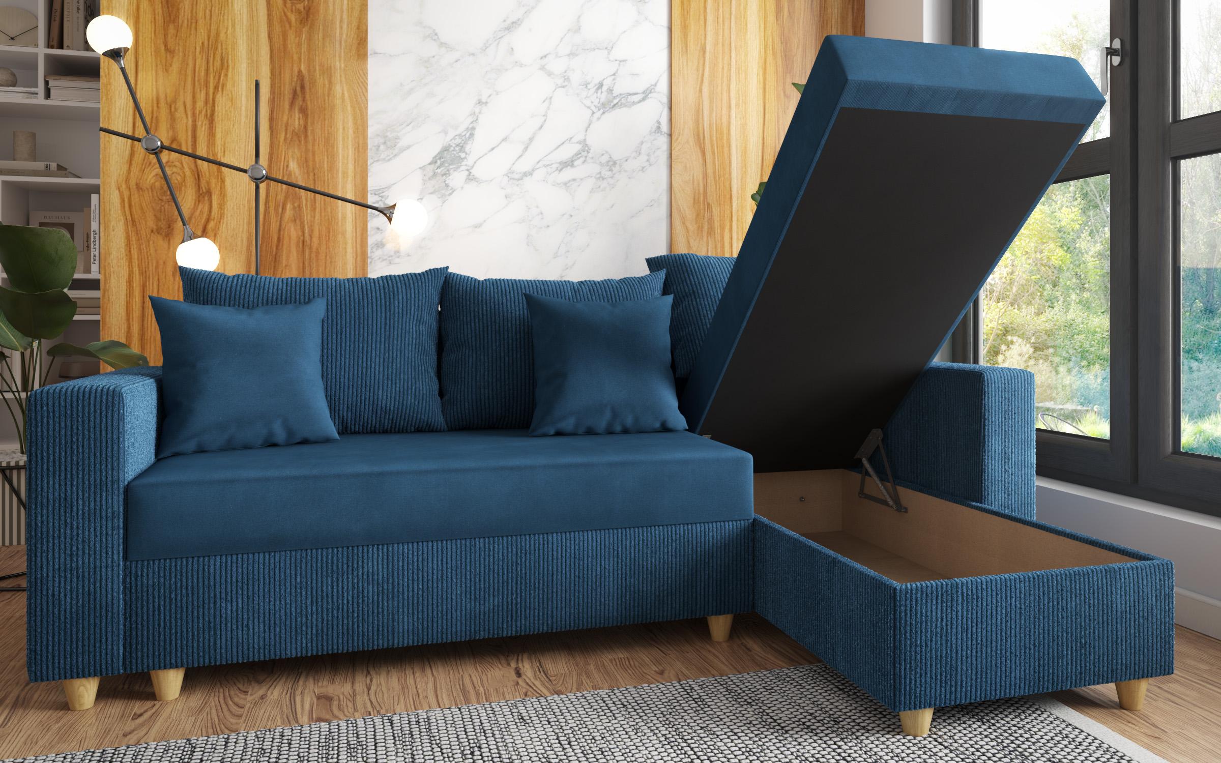 Extendable corner sofa Phoenix, blue  5