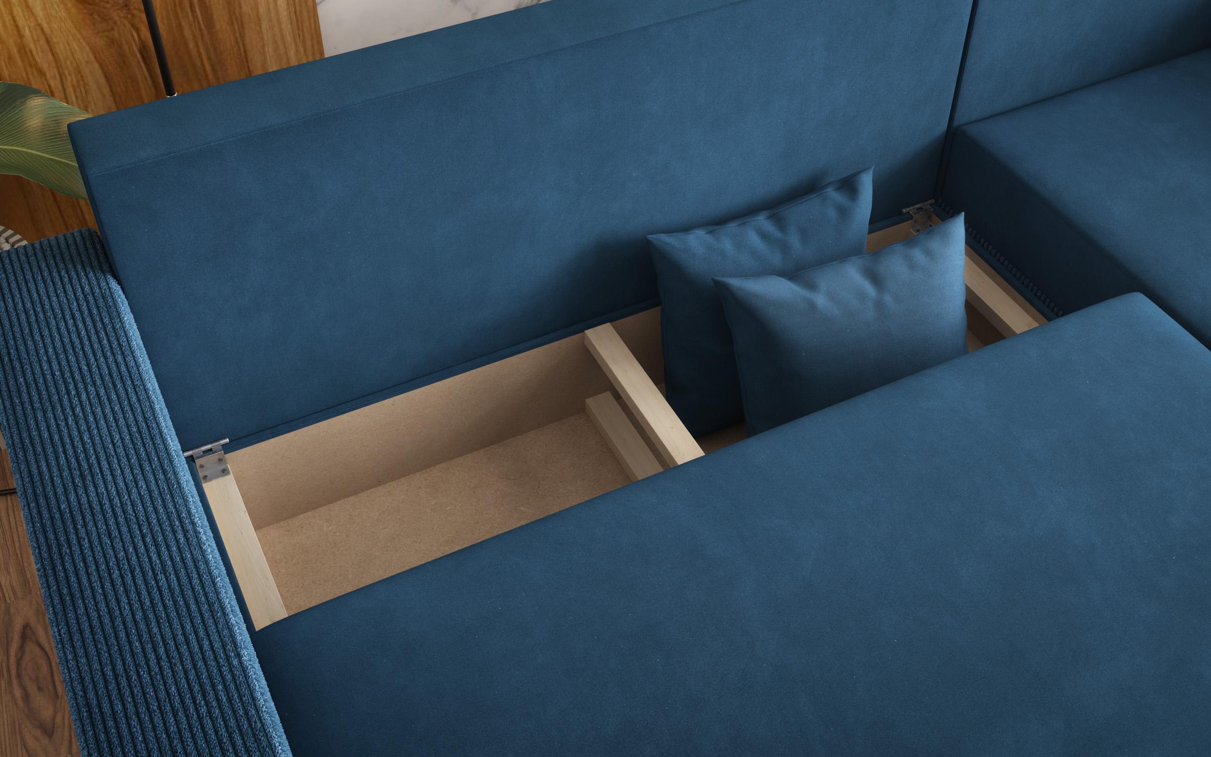 Extendable corner sofa Phoenix, blue  6