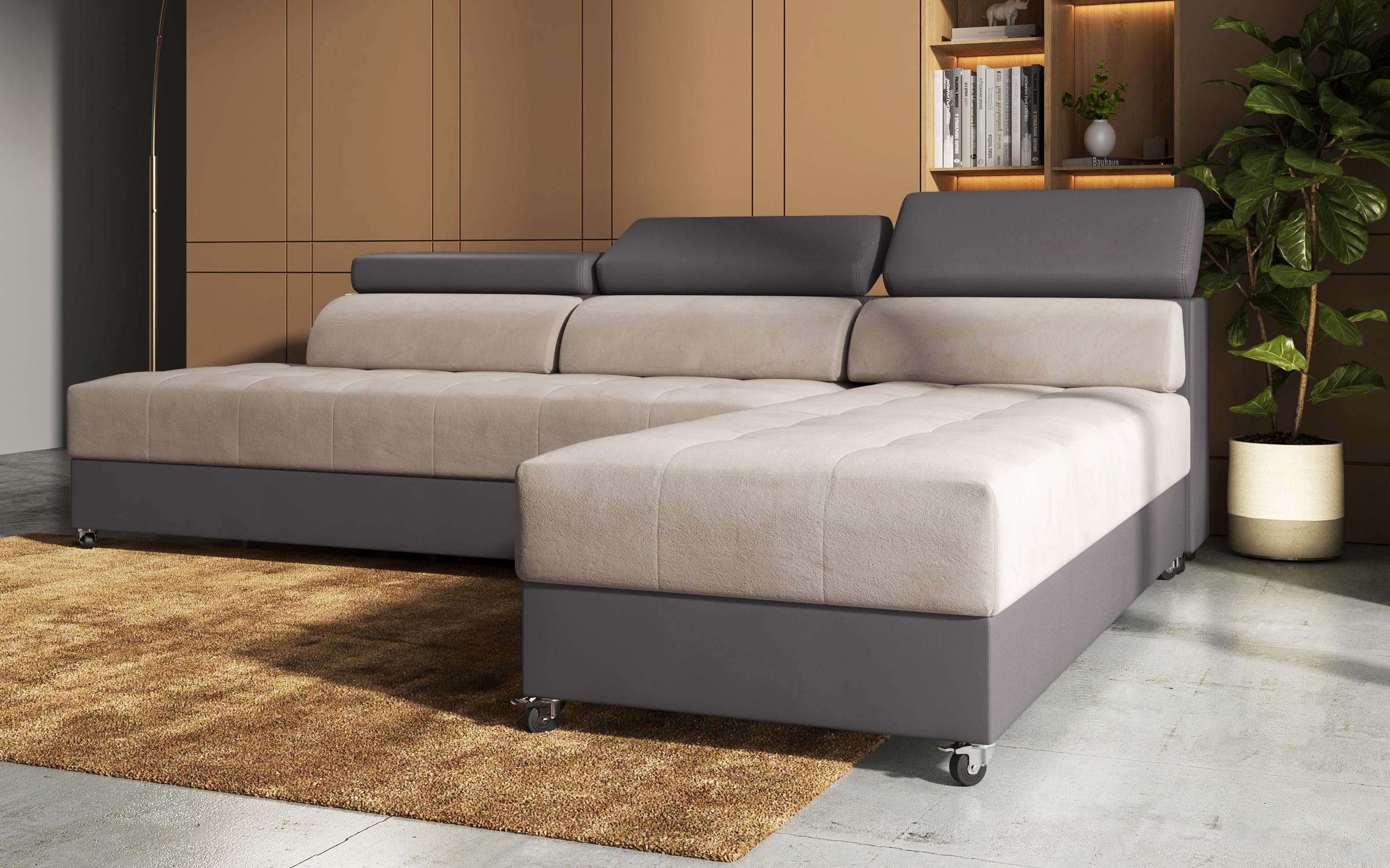 Living room corner Galance, beige + grey brown  5